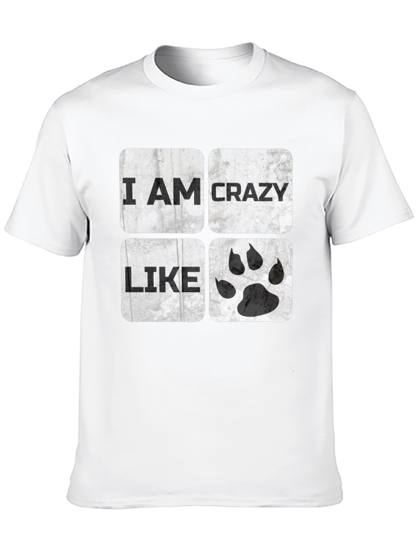 Black Crazy Like T-Shirt | Funny Animal Paw Tee view 10