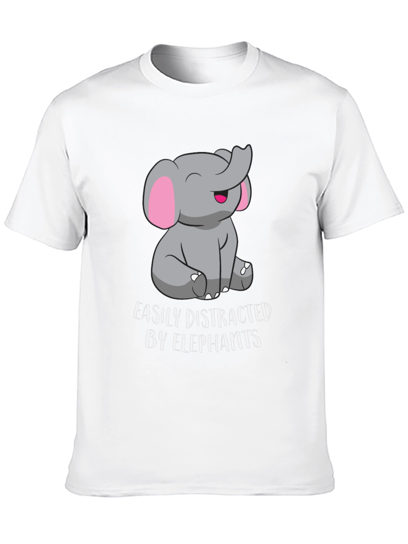 Black Easily Distracted By Elephants Graphic Tee view 10