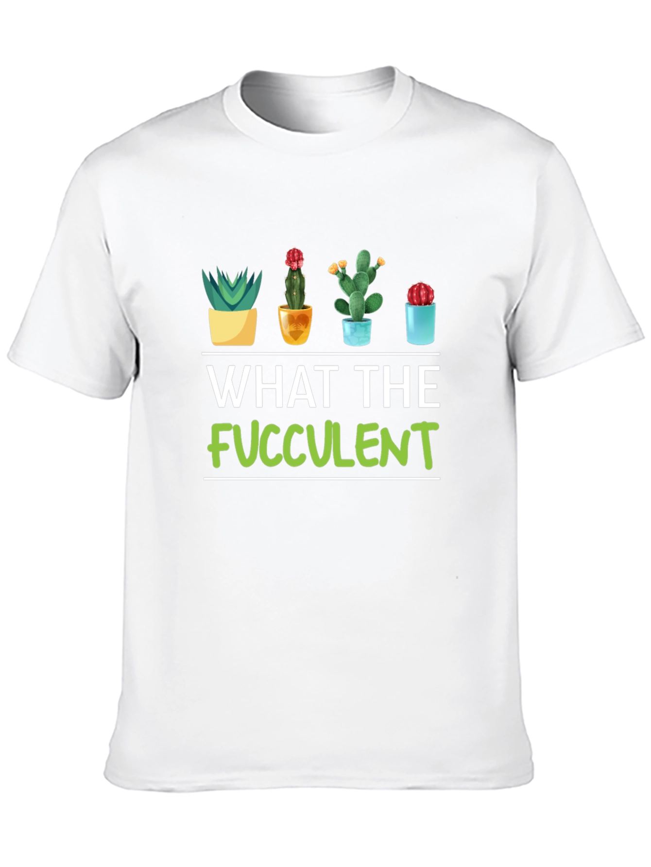 Black What the Fucculent T-Shirt - Funny Plant Lover Tee view 10
