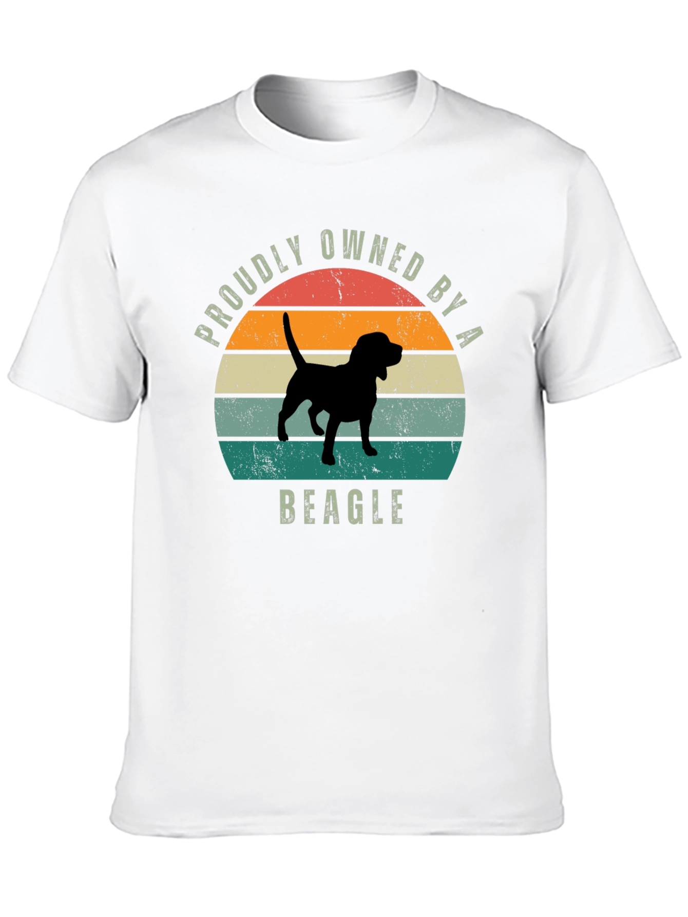 Black Proudly Owned by a Beagle T-Shirt view 10