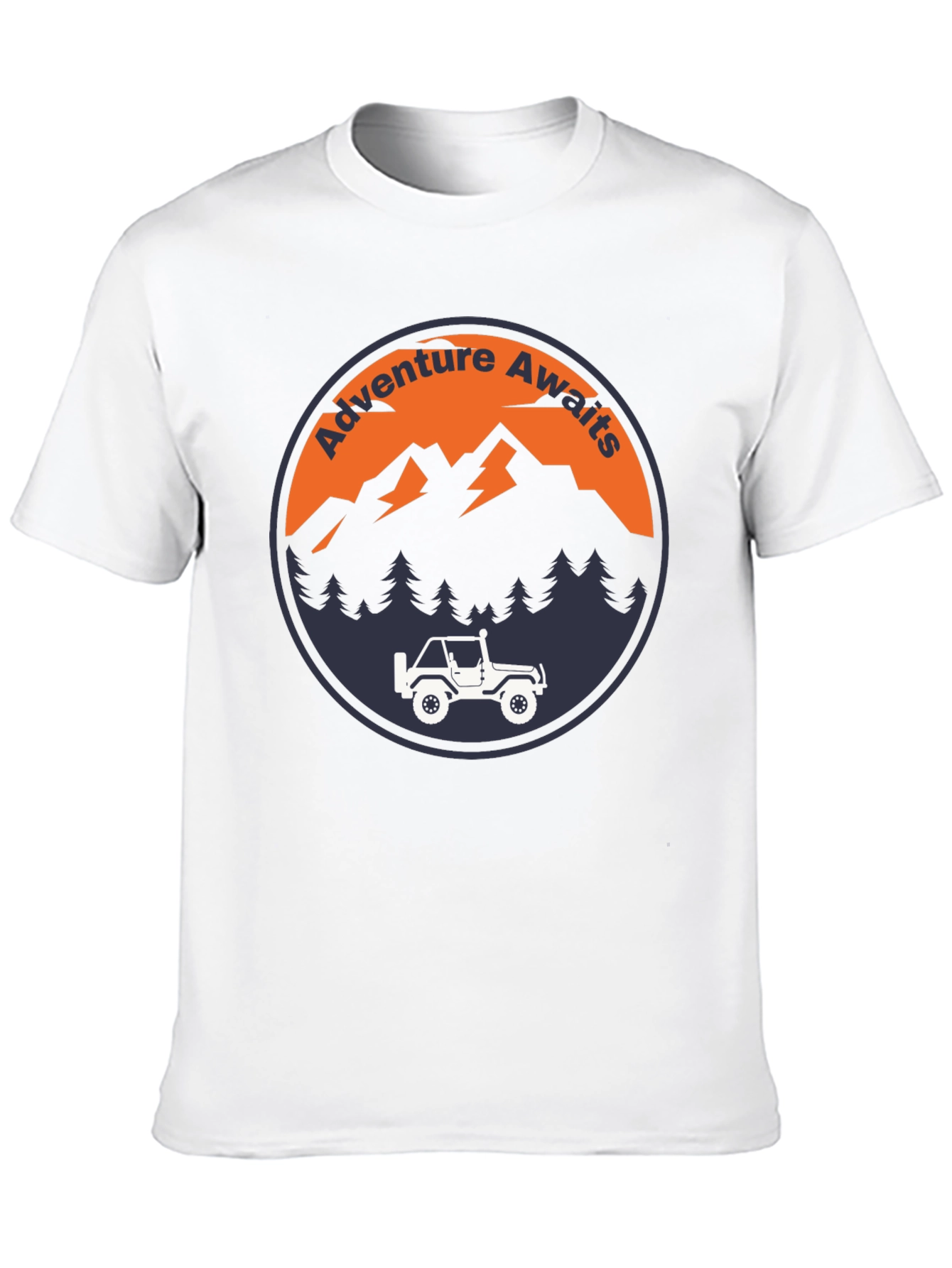 Black Adventure Awaits Graphic Tee - Men's Black T-Shirt view 10