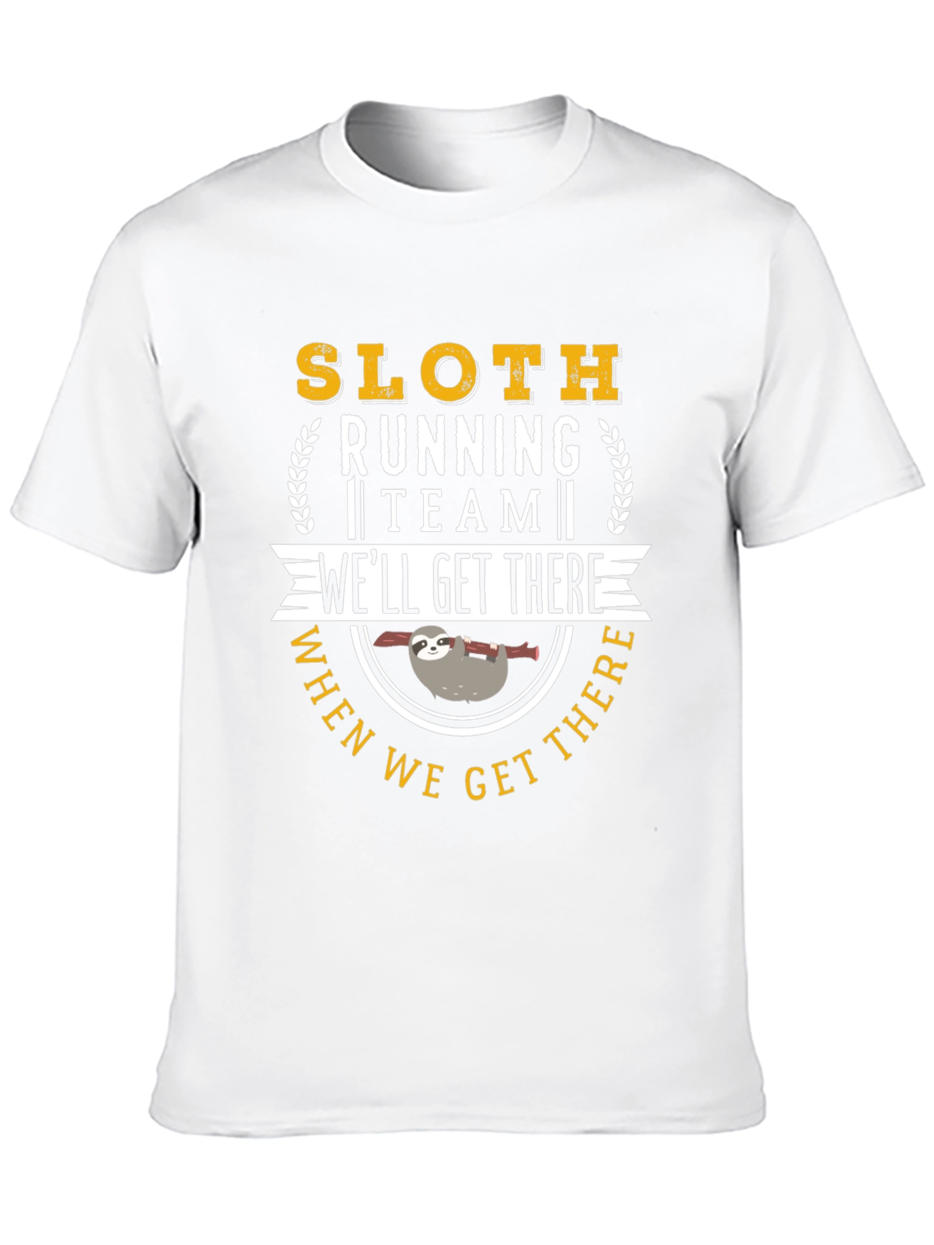 Black Sloth Running Team T-Shirt: We'll Get There view 10