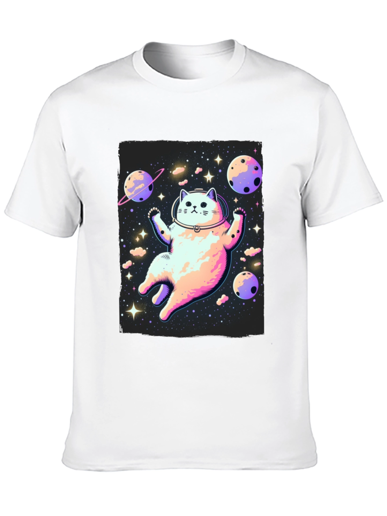 Black Astronaut Cat T-Shirt - Space Adventure Tee view 10