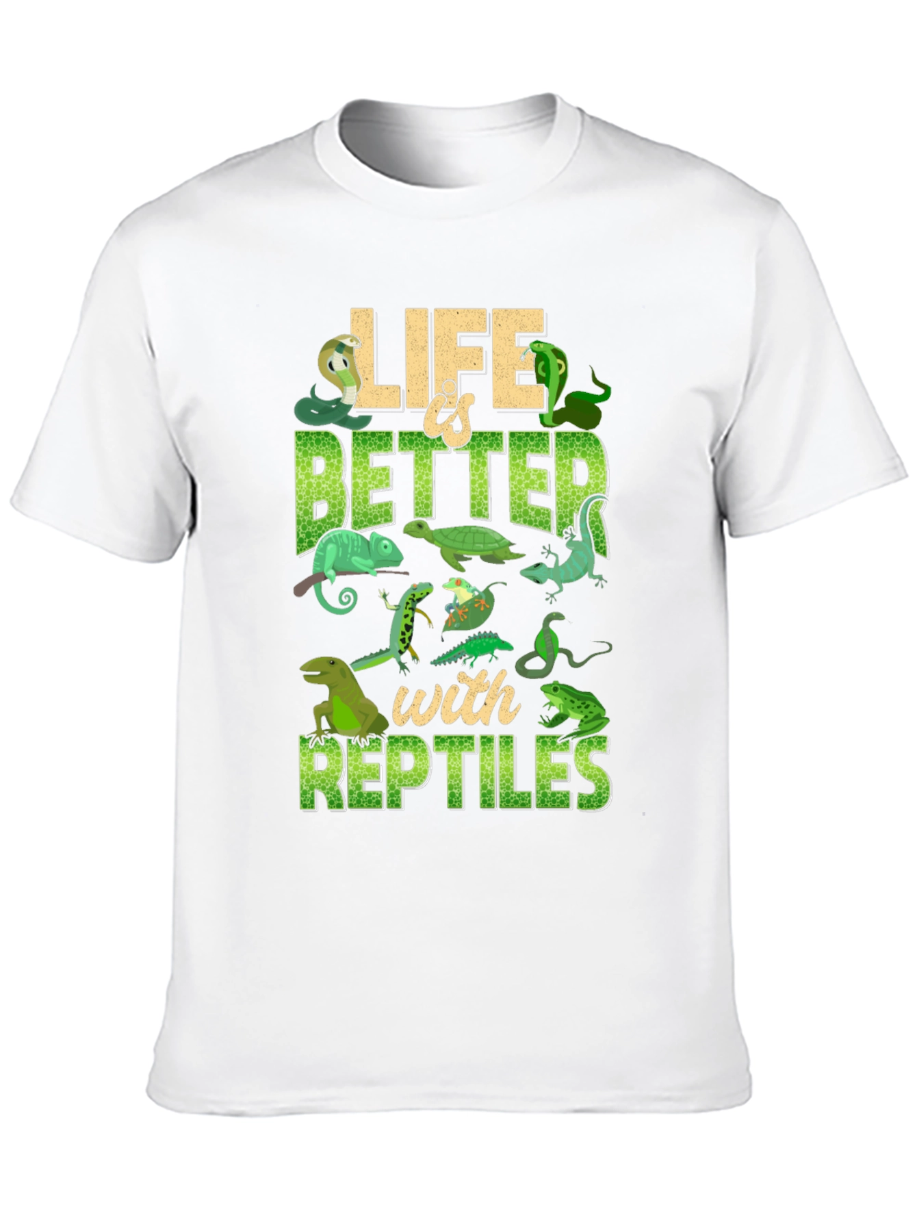 Black Life Is Better With Reptiles T-Shirt view 10