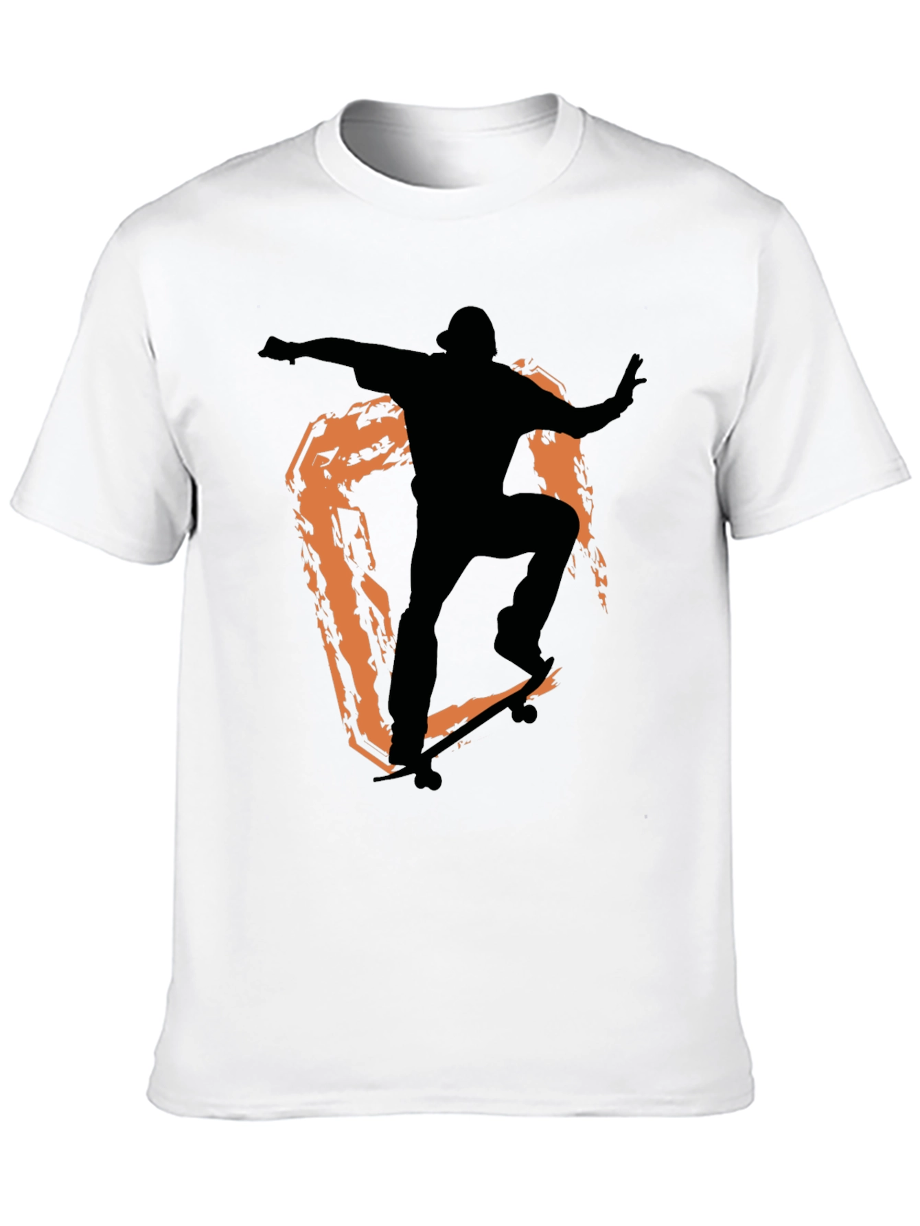 Black Skateboarder Graphic Tee - Stylish Black Cotton Shirt view 10