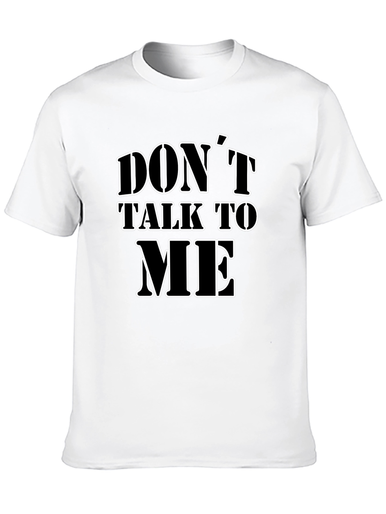 Black Don't Talk to Me Black Graphic T-Shirt view 10