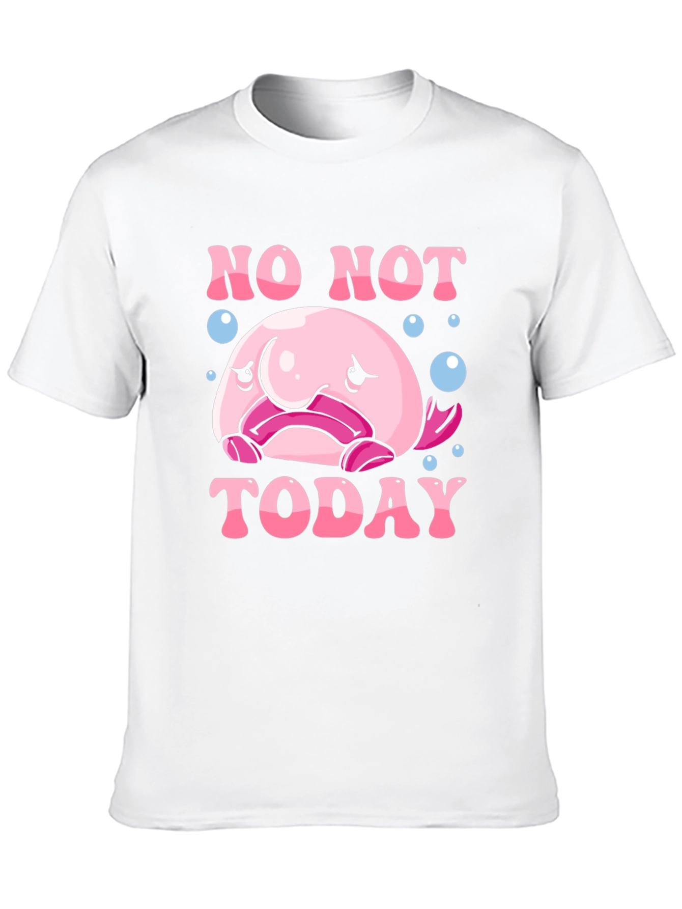 Black No Not Today Blobfish T-Shirt view 10