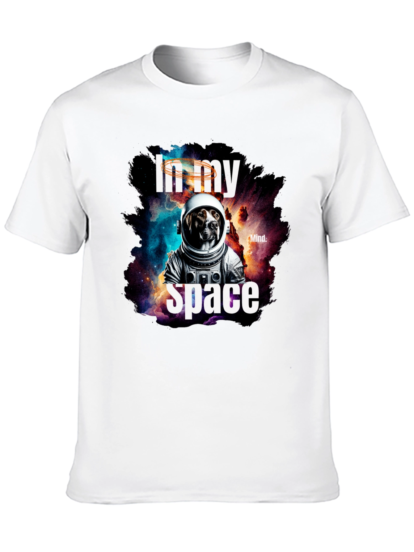 Black In My Space Dog Astronaut Graphic Tee view 10