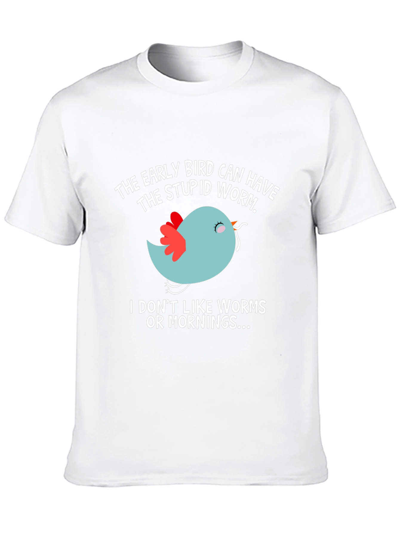 Black Early Bird T-Shirt - Funny Slogan Tee view 10