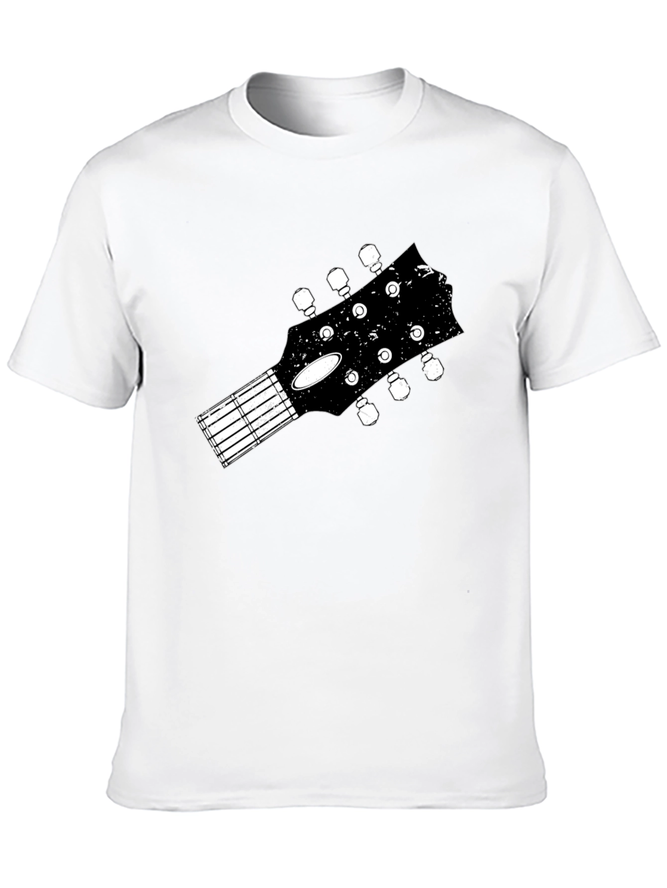 Black Guitar Headstock Graphic Tee - Black view 10