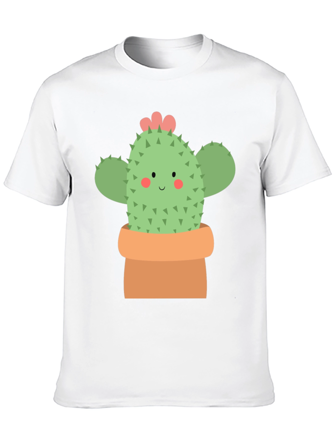 Black Cute Cactus Graphic Tee - Black Unisex T-Shirt view 10