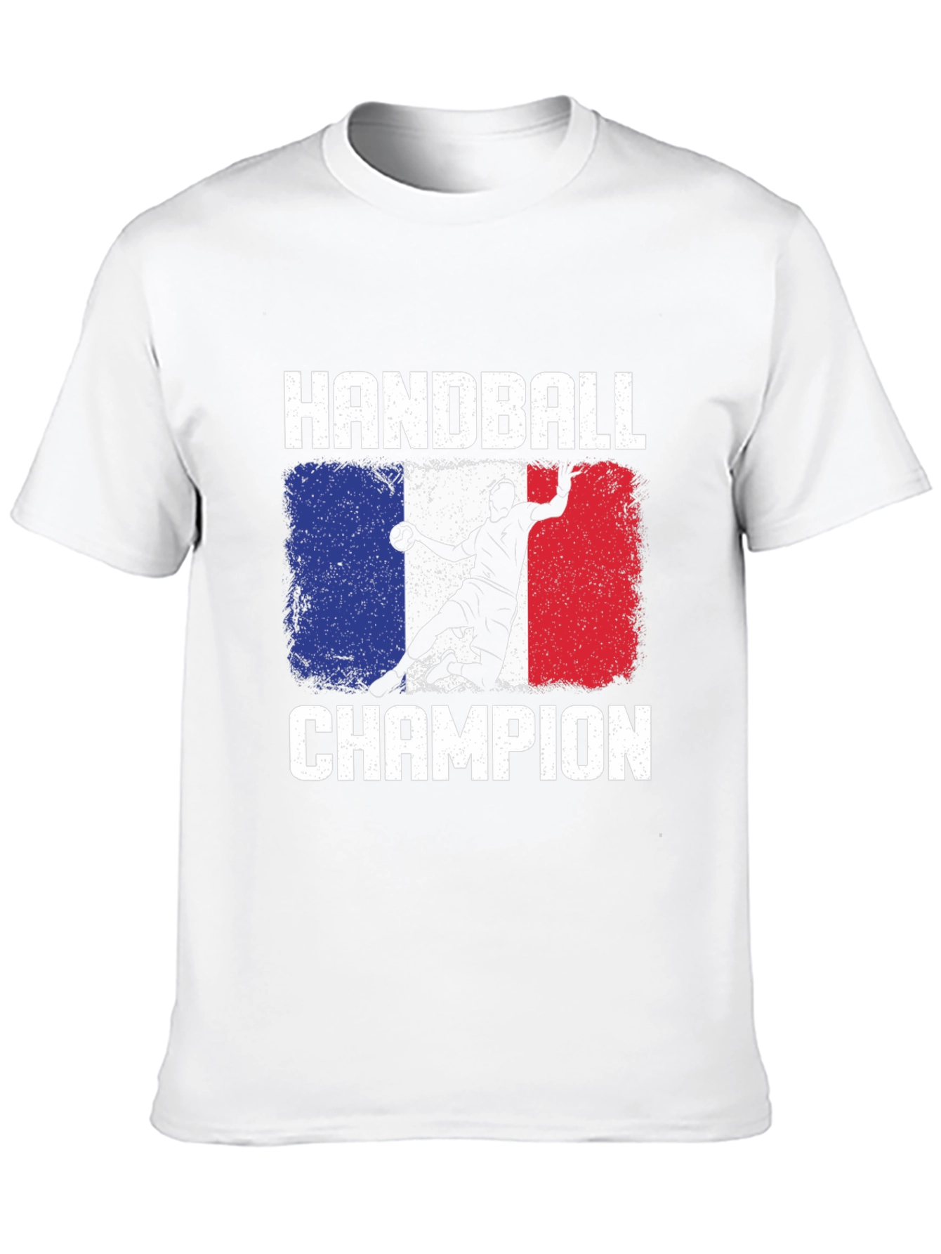 Black Handball Champion France Flag T-Shirt view 10