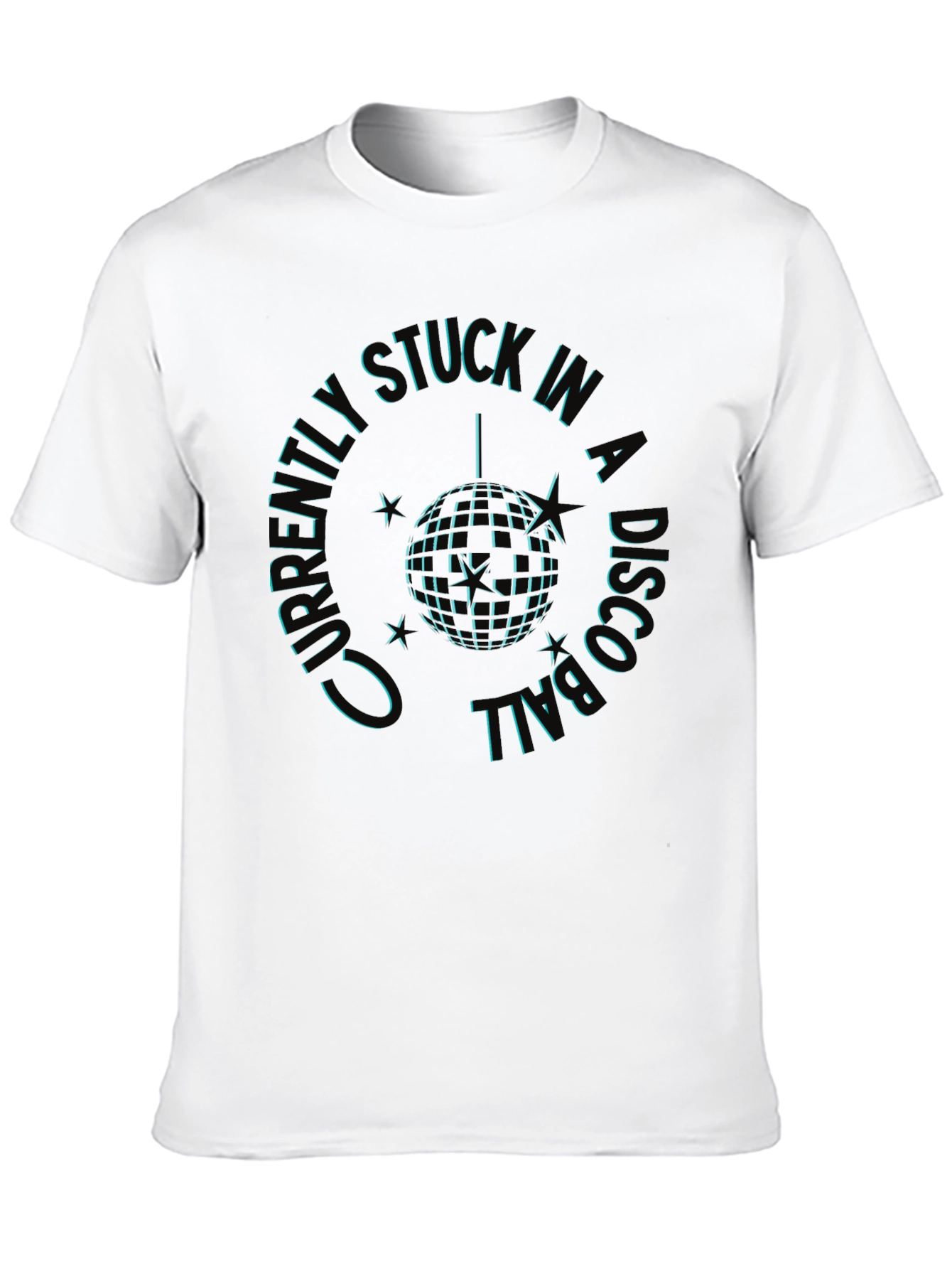 Black Disco Ball Graphic T-Shirt view 10