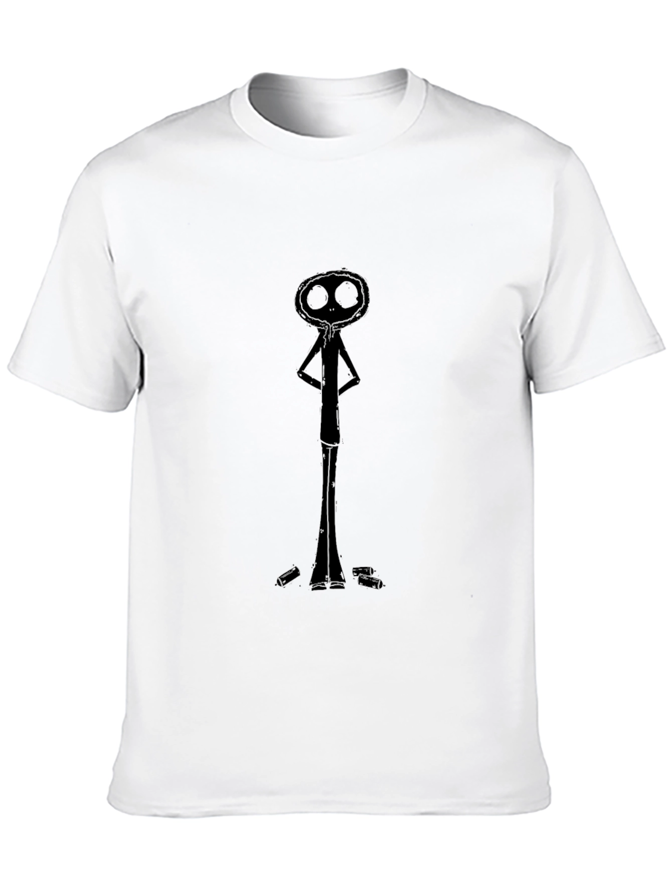 Black Dark Figure Graphic Tee - Unique Design view 10