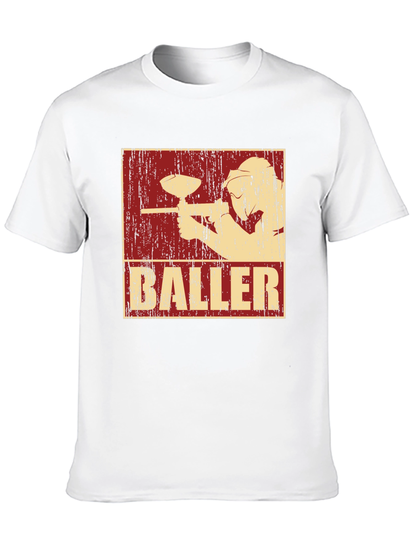 Black Baller Paintball T-Shirt - Black Cotton Graphic Tee view 10