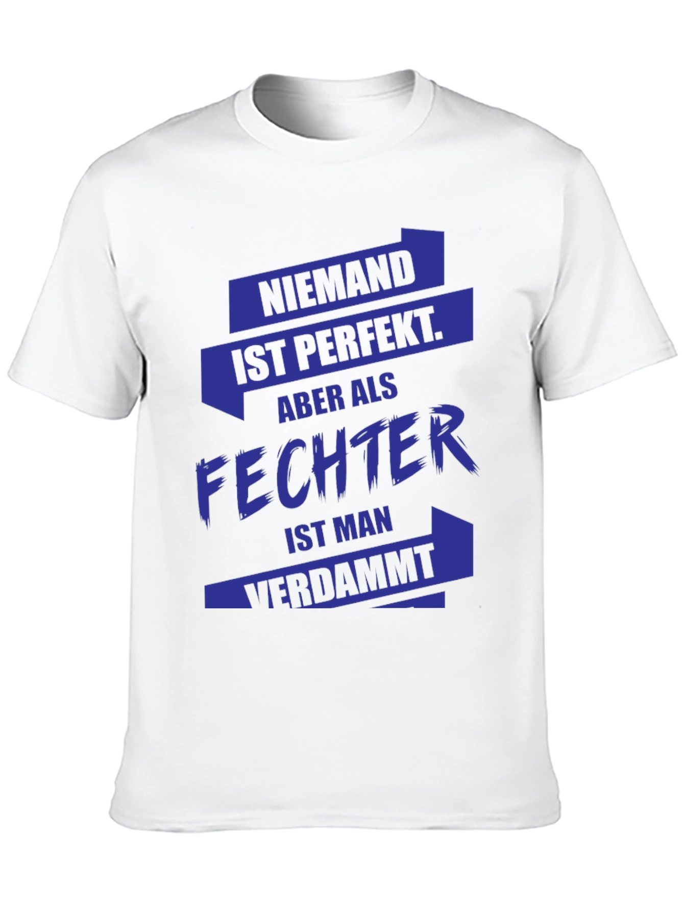 Black Funny Fencer T-Shirt - German Text view 10