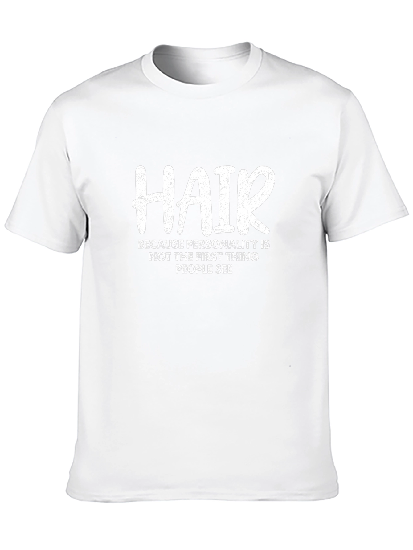 Black Humorous Hair T-Shirt - "Because Personality..." view 10