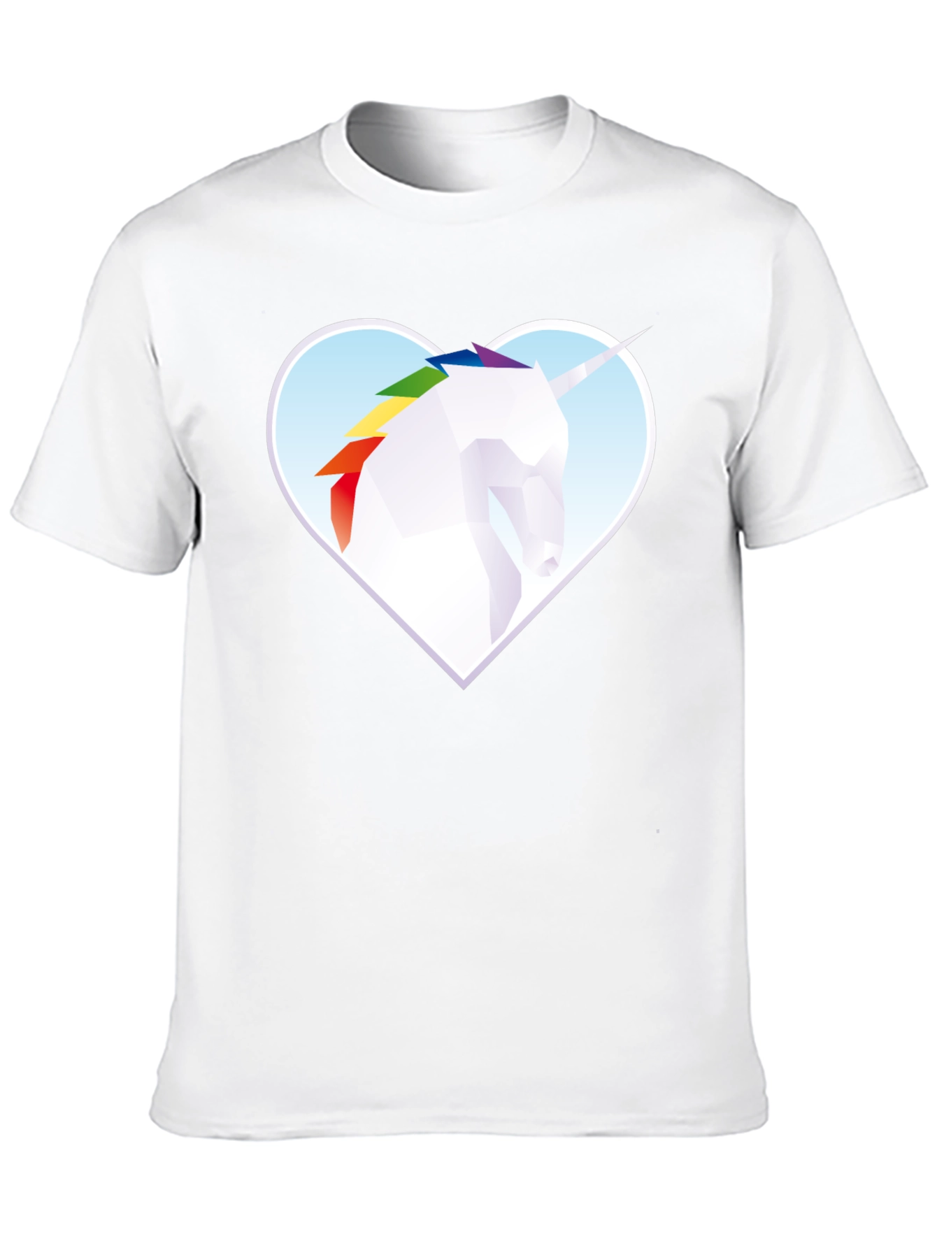 Unicorn Heart Graphic Tee - Modern Geometric Design - 10