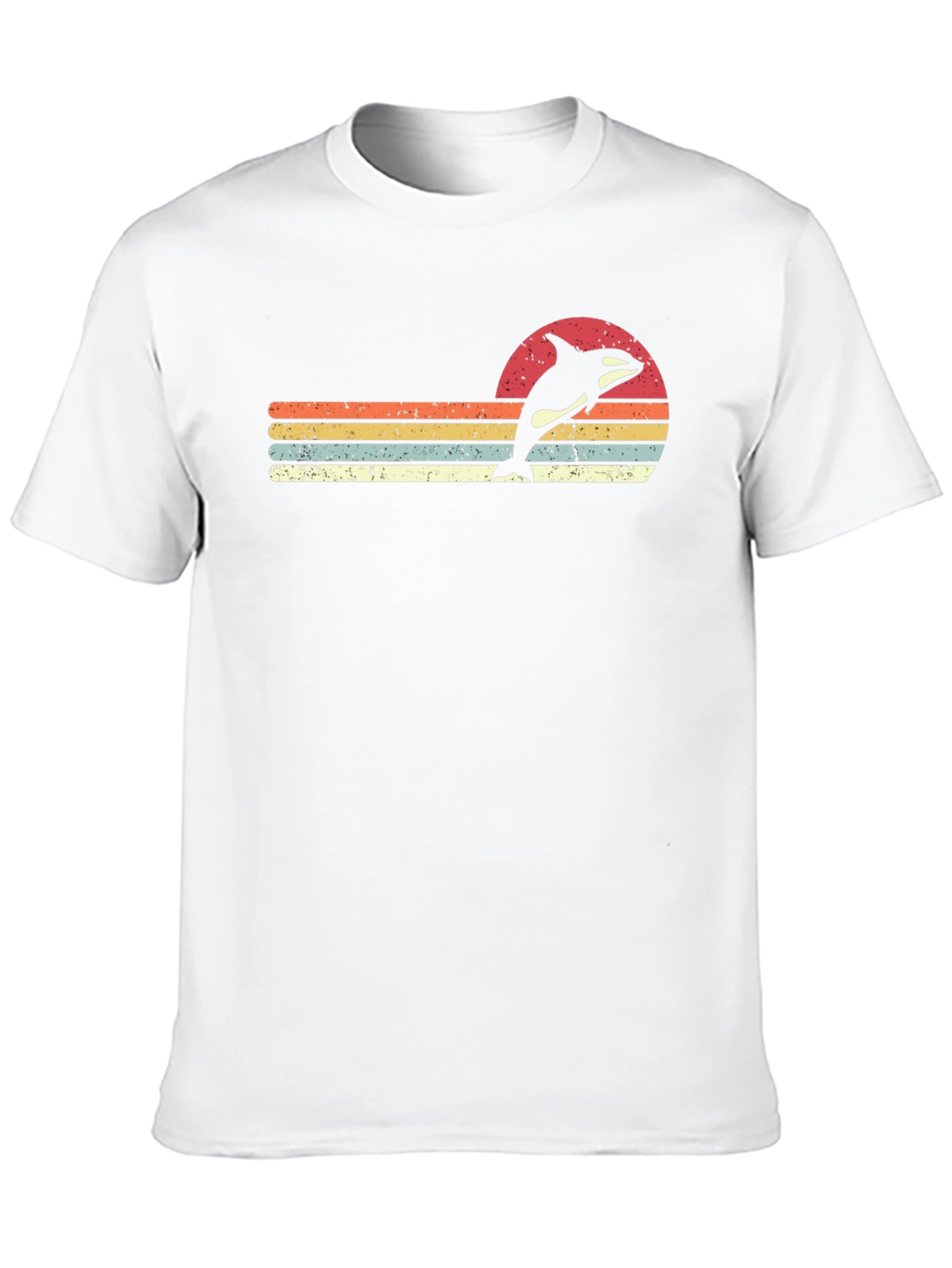 Black Retro Orca T-Shirt - Vintage Style Killer Whale Tee view 10