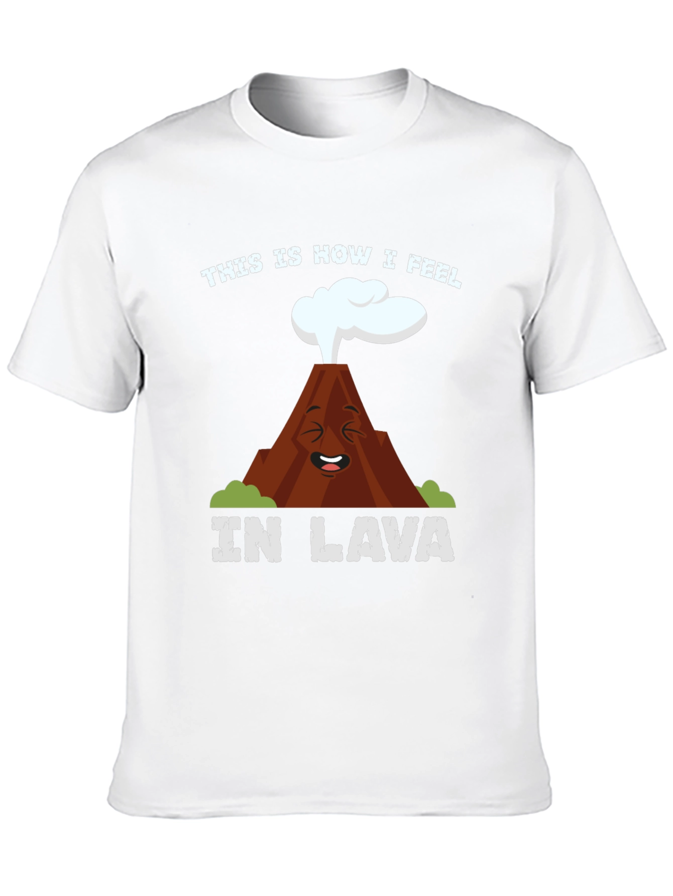Black Funny Volcano "In Lava" Graphic T-Shirt view 10