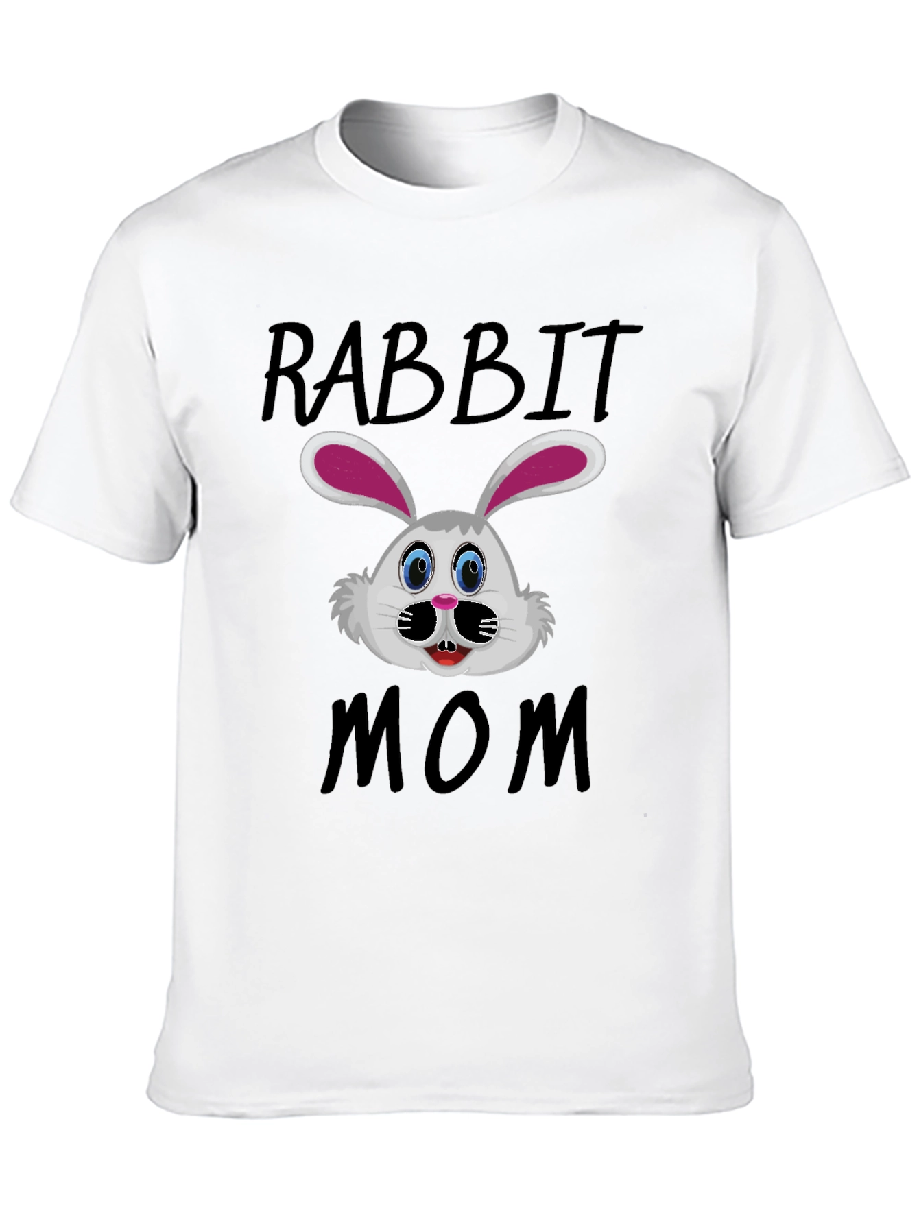 Black Rabbit Mom Graphic T-Shirt - Cute Bunny Design view 10