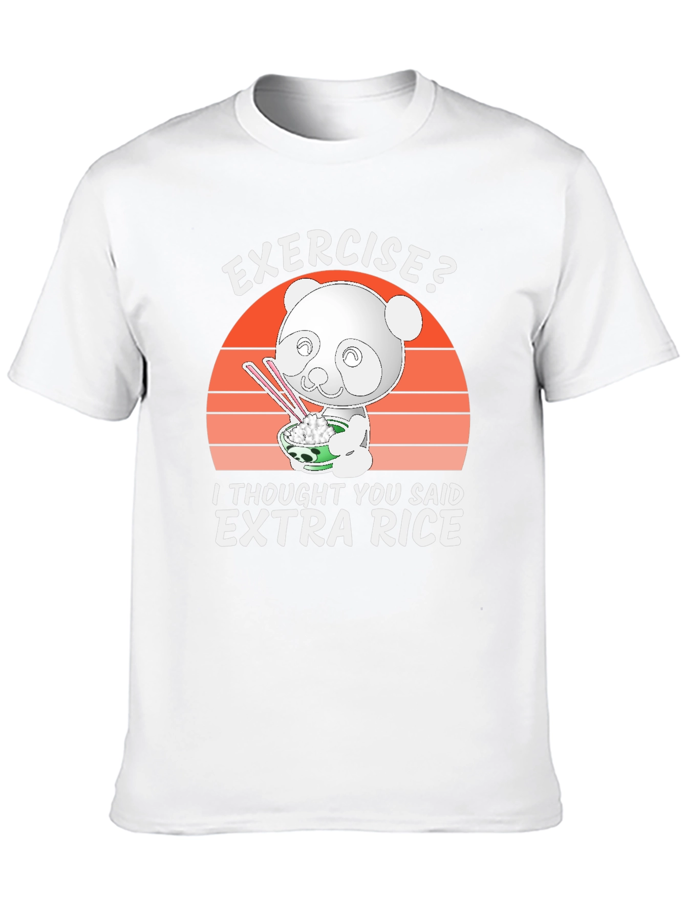 Black Exercise? Extra Rice Panda Graphic Tee view 10