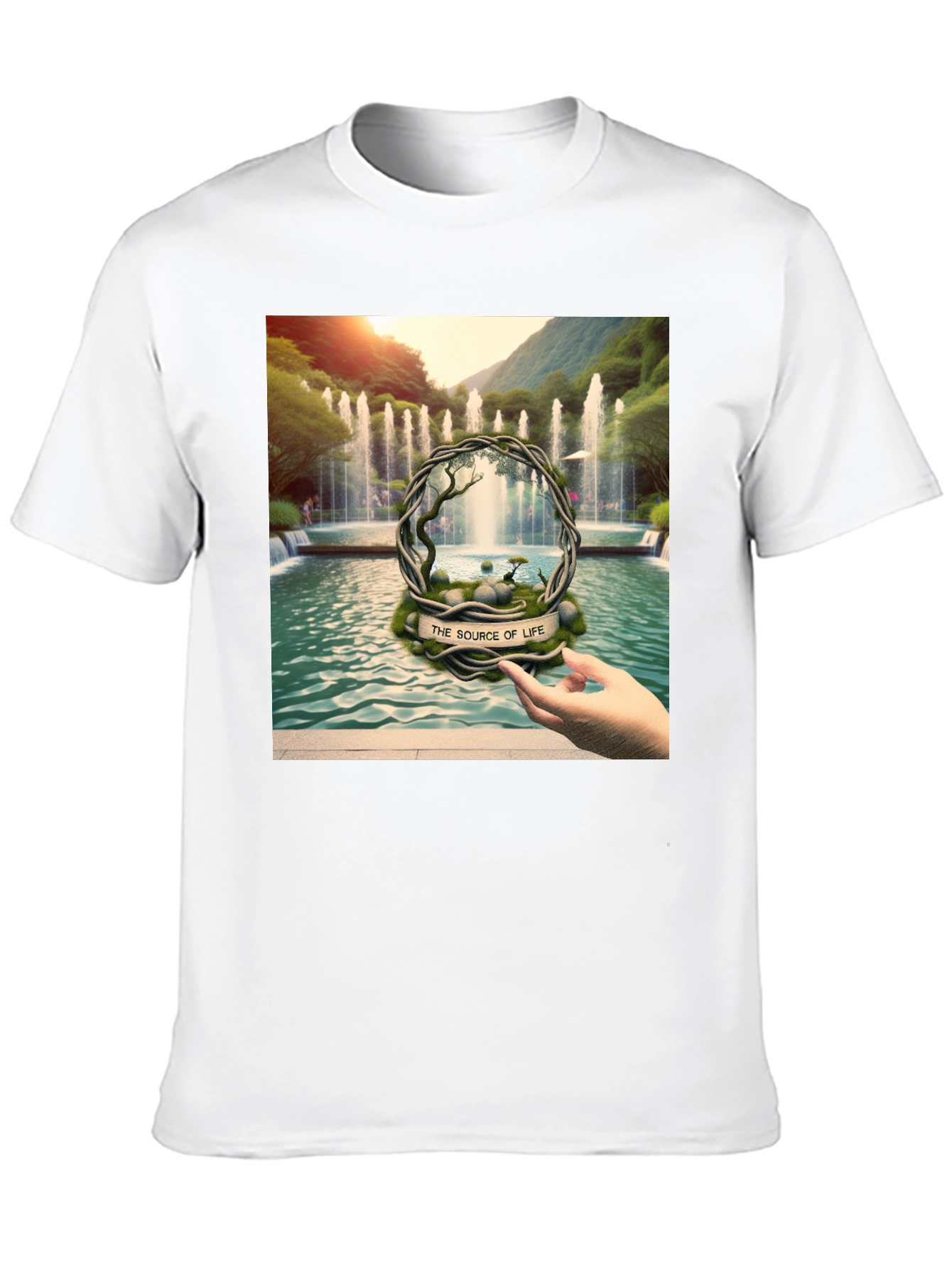 Black Nature's Source T-Shirt - Artistic Design view 10