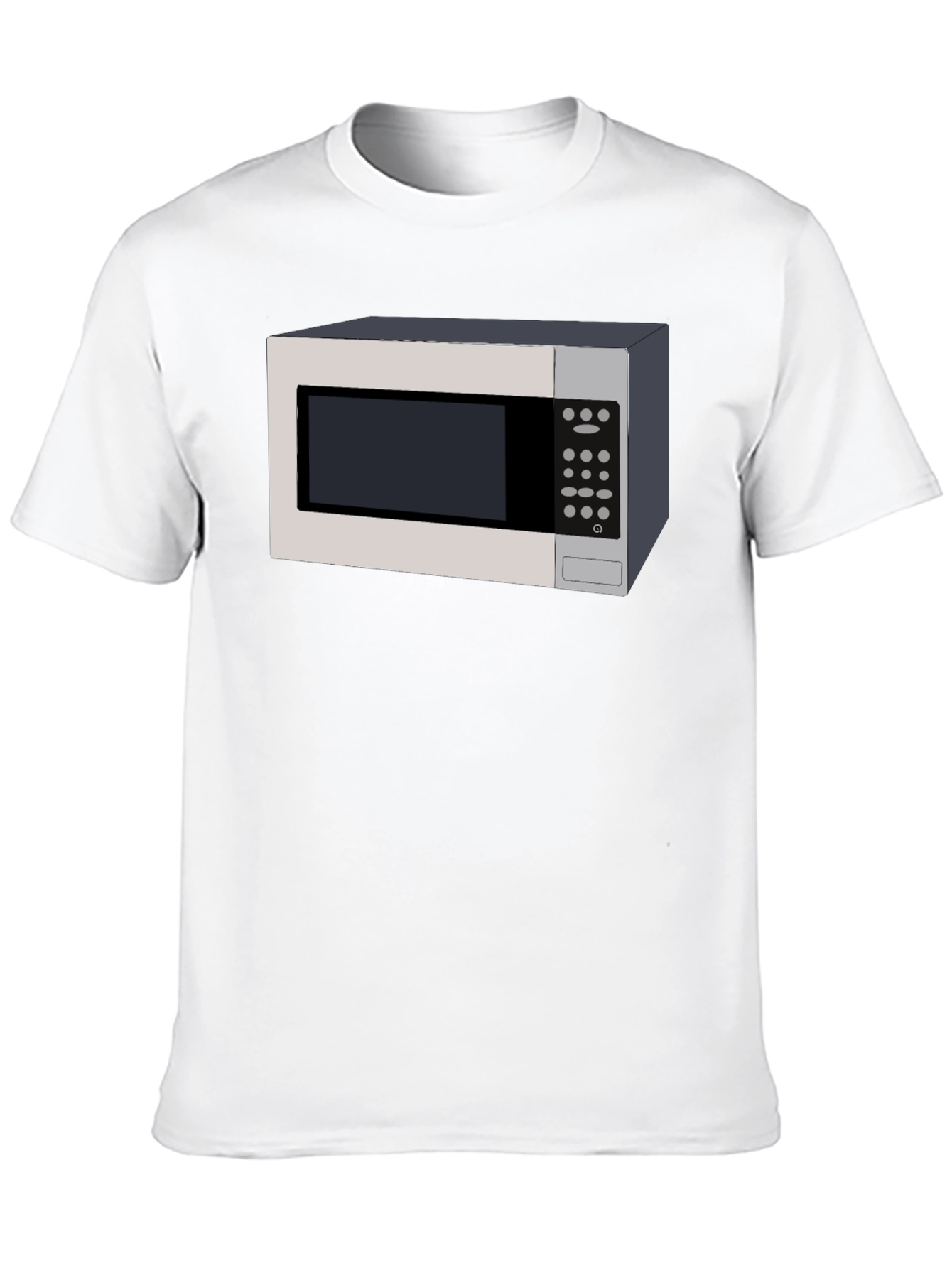 Black Microwave Graphic Tee - Quirky Black T-Shirt view 10