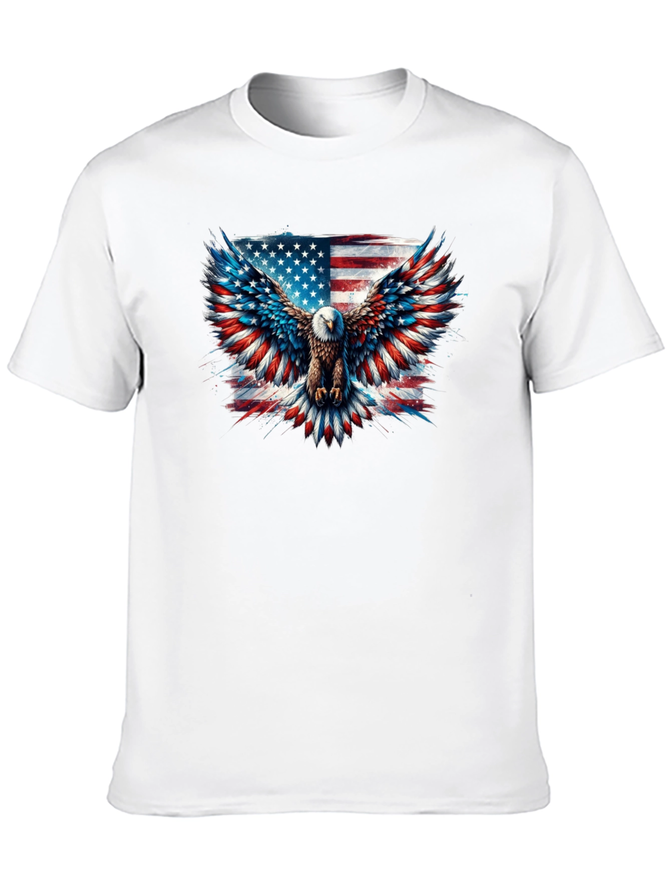 Black Patriotic Eagle American Flag Graphic Tee view 10