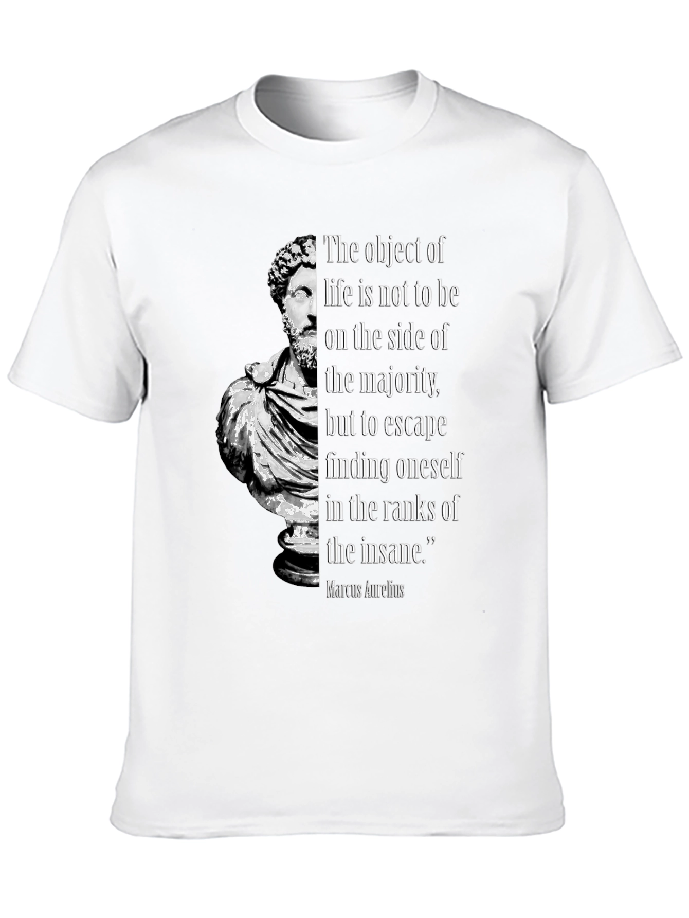 Black Marcus Aurelius Philosophy T-Shirt - Stoic Quote view 10