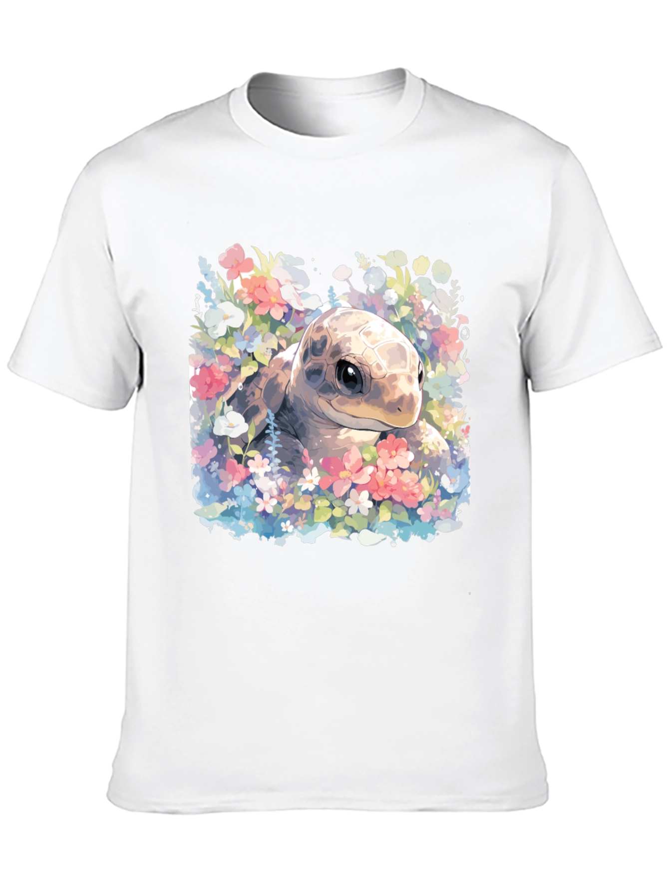 Black Floral Turtle Graphic T-Shirt view 10