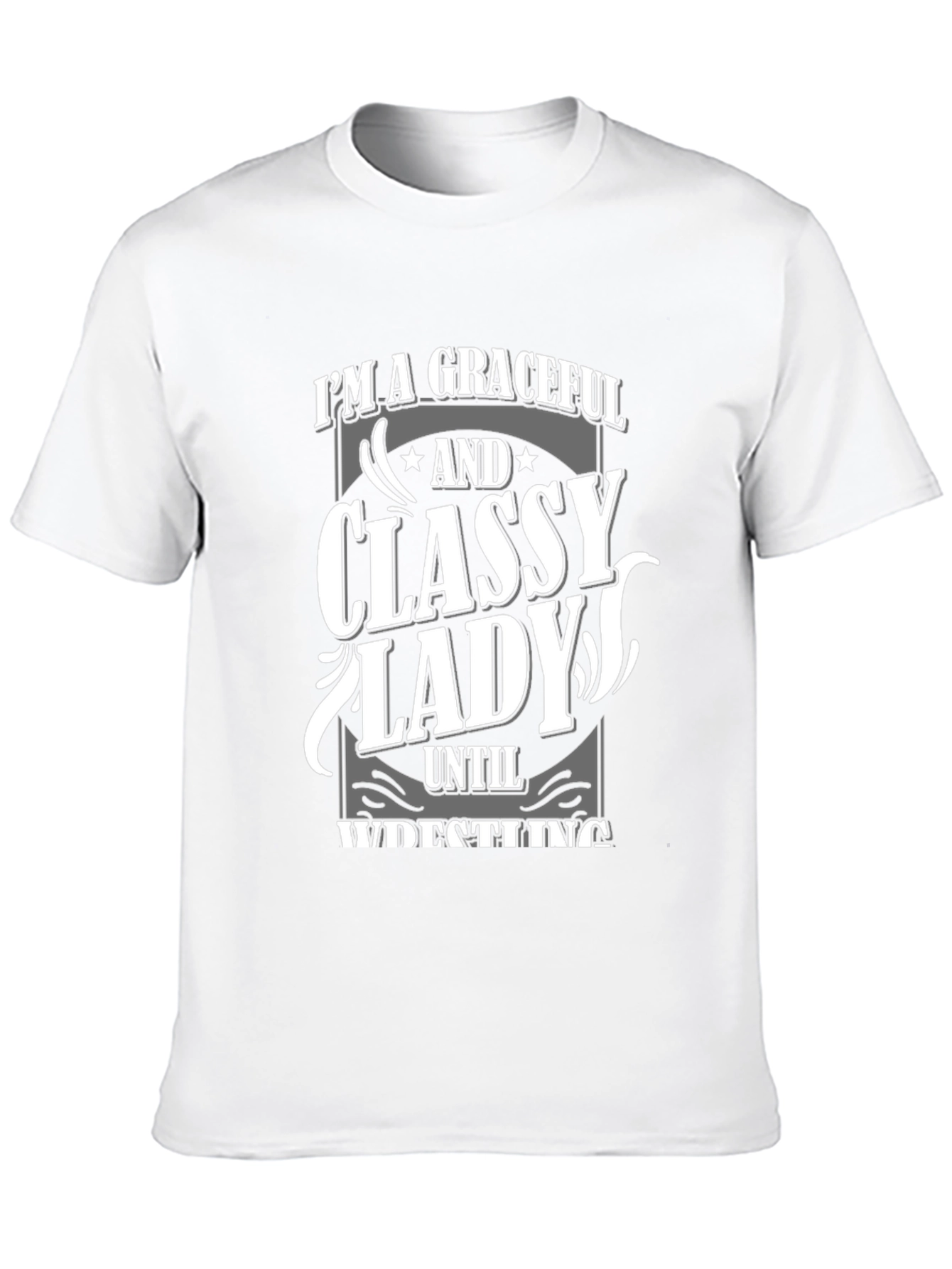 Black Graceful Classy Lady Wrestling T-Shirt view 10