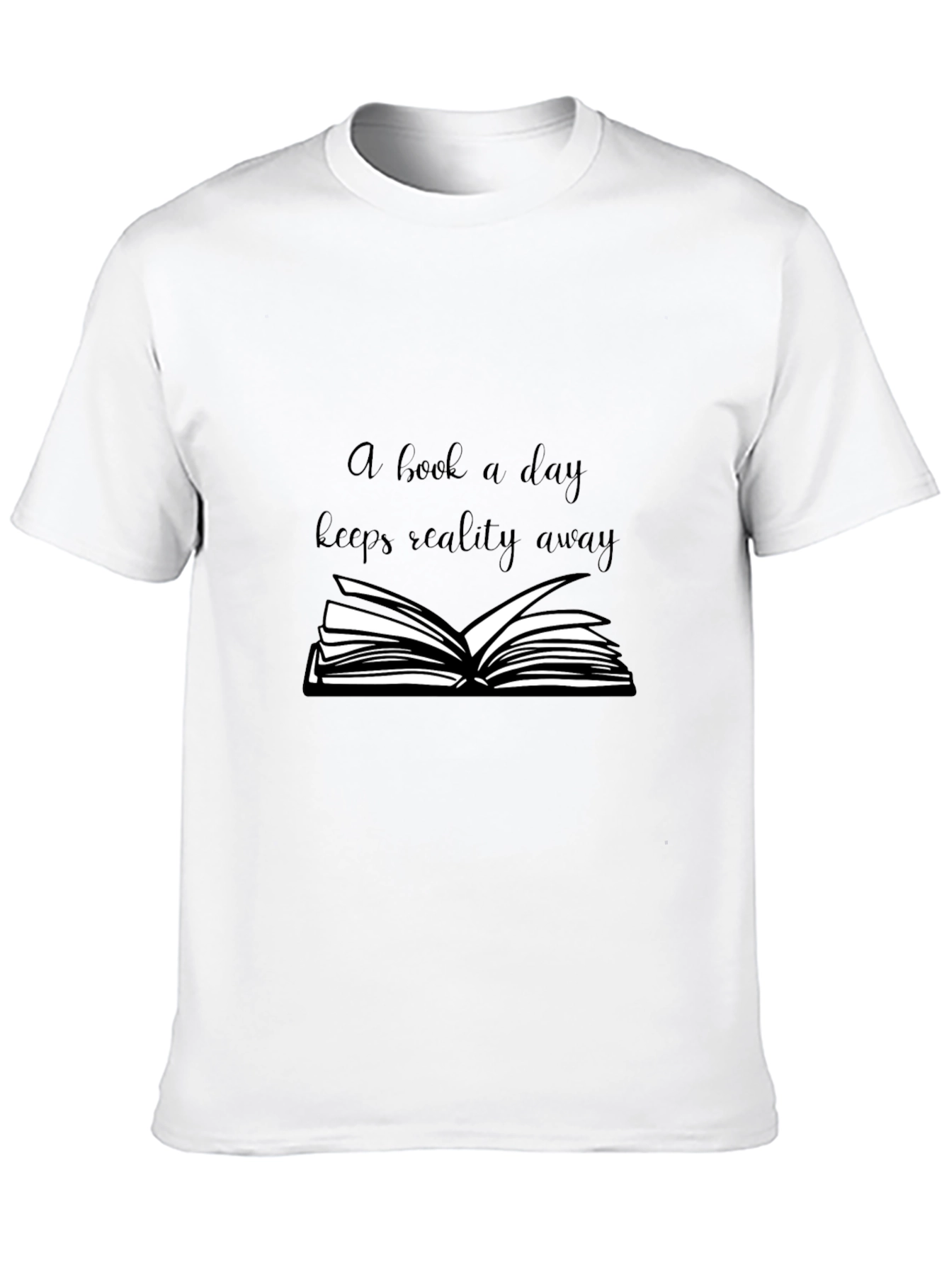Black A Book a Day Keeps Reality Away T-Shirt view 10