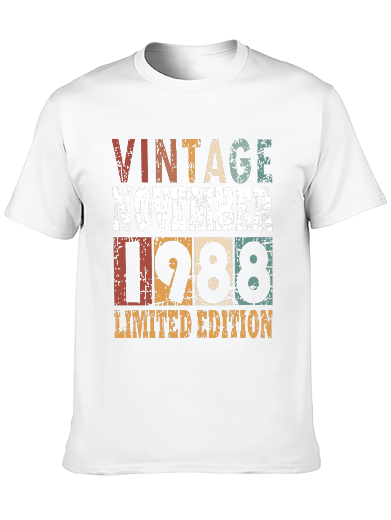 Black Vintage November 1988 Limited Edition Birthday T-Shirt view 10