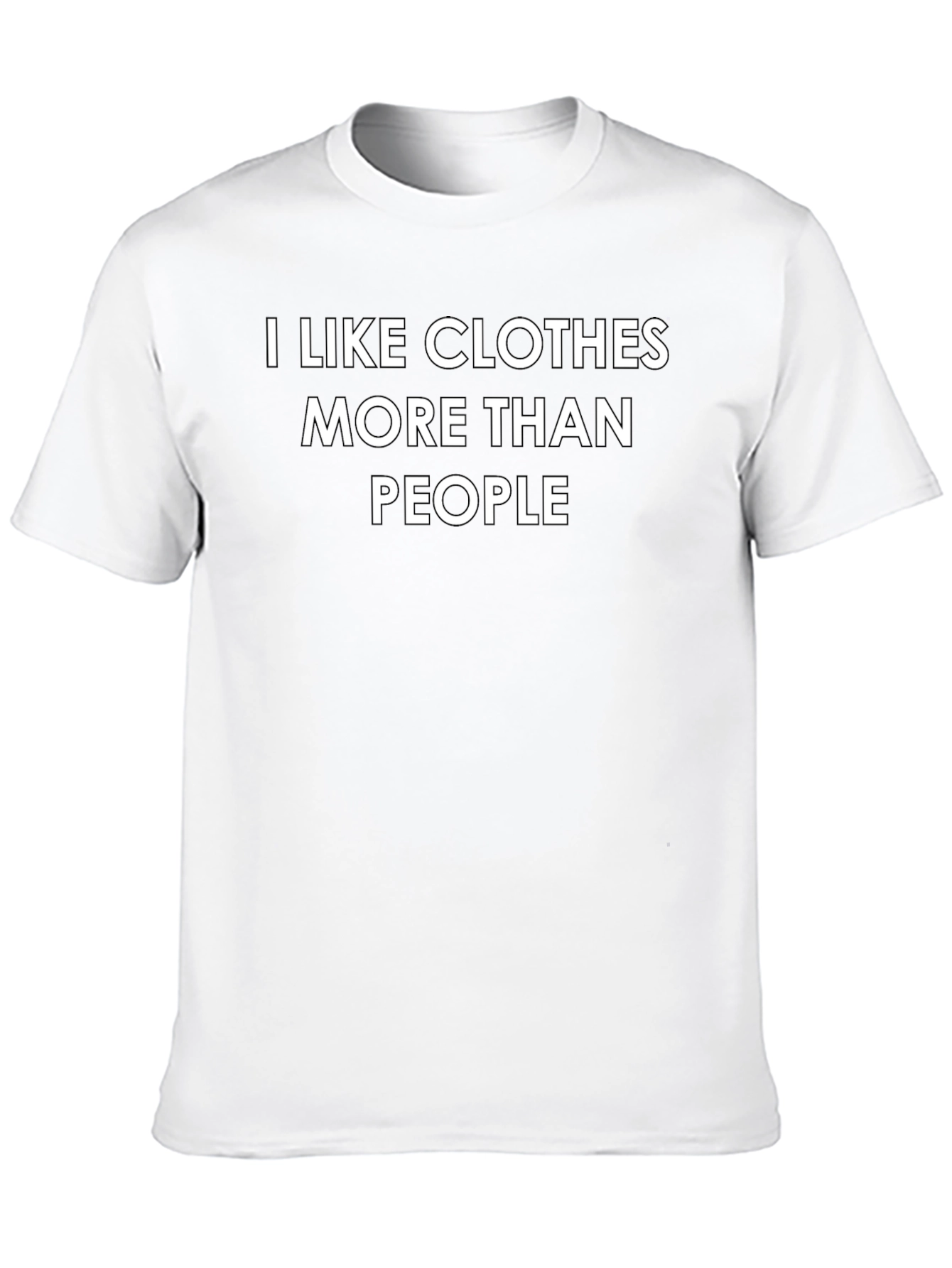 Black Funny "I Like Clothes" Graphic Tee - Black view 10