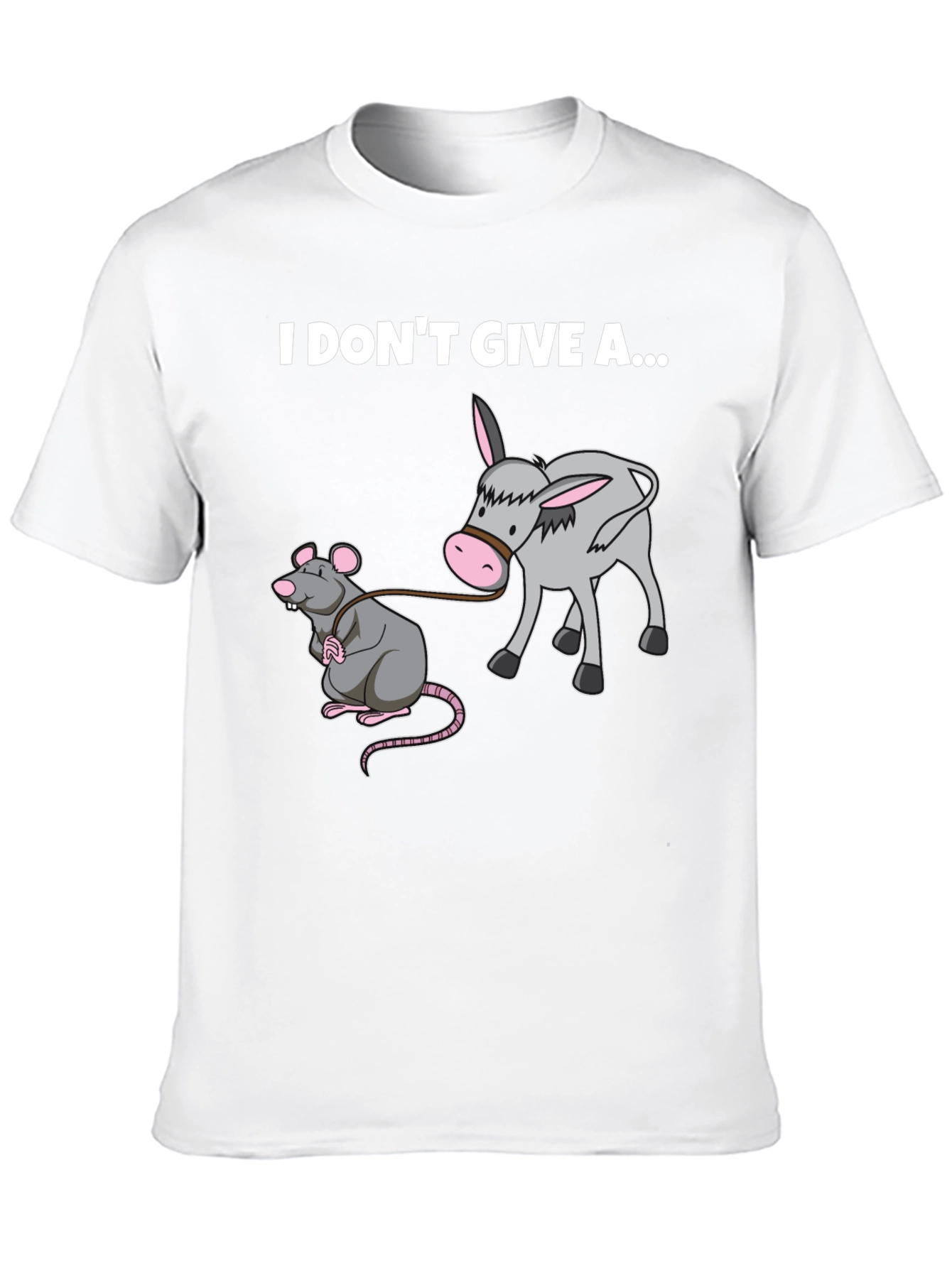 Black I Don't Give a Rat's Donkey T-Shirt view 10
