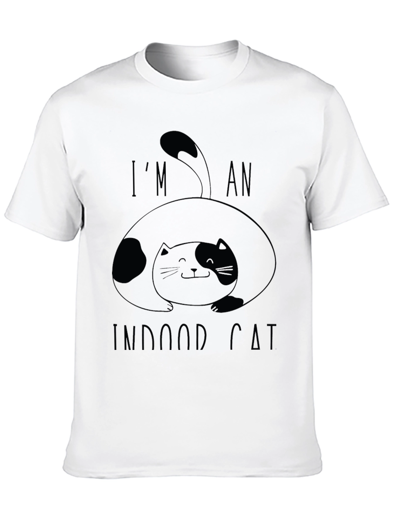 Black Indoor Cat T-Shirt - Black - Unisex view 10