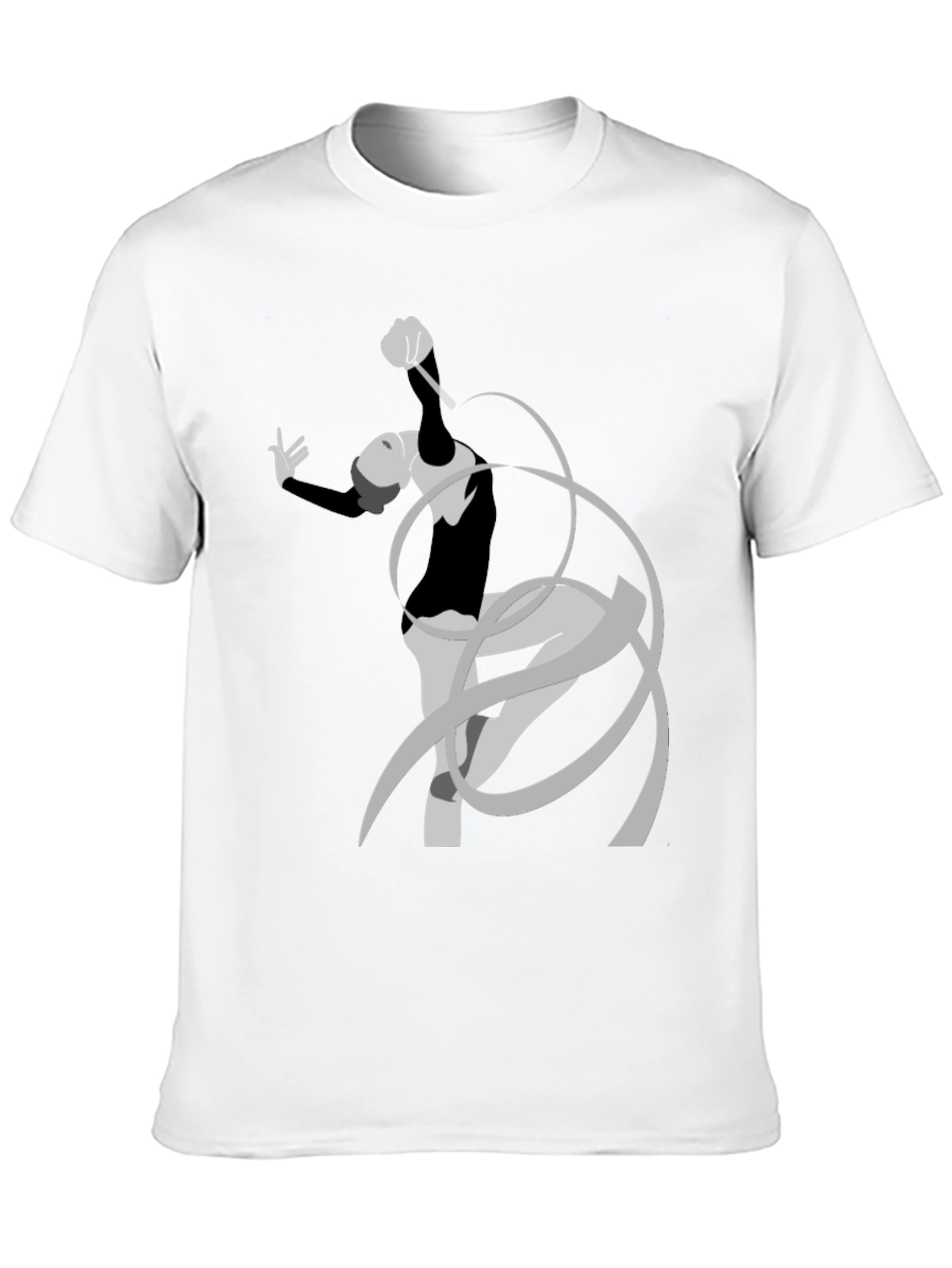 Black Rhythmic Gymnast Graphic Tee - Black Cotton Comfort view 10