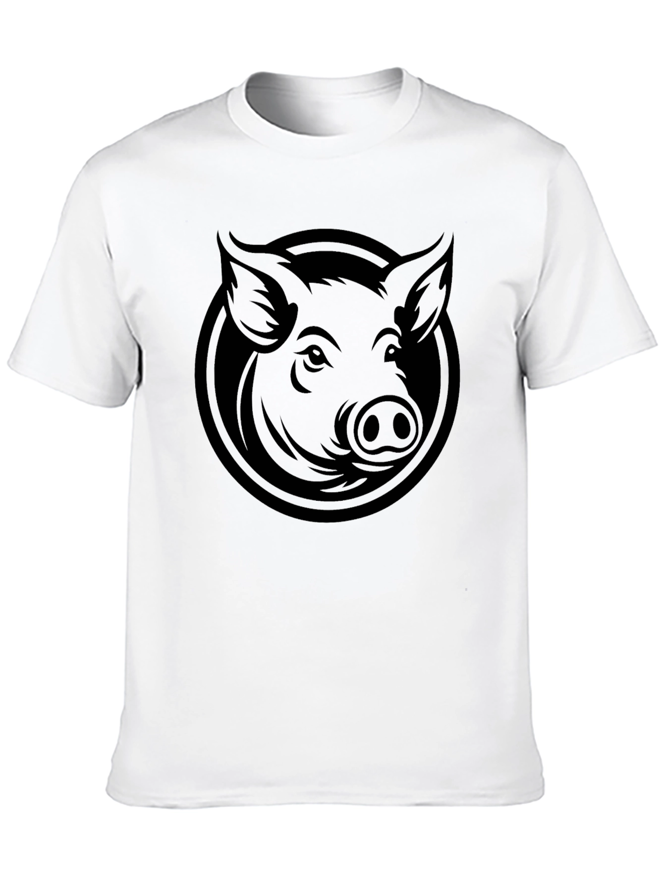 Black Black Pig Head Graphic Tee - Casual Comfort view 10