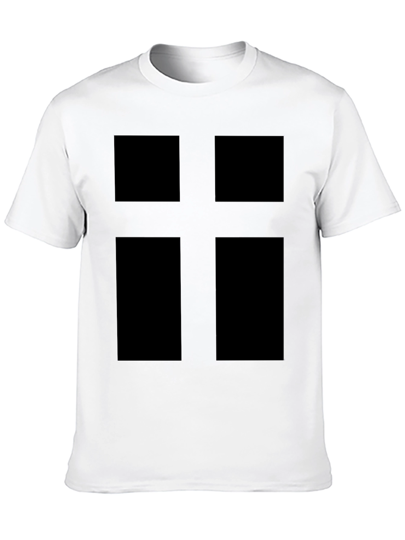 Black Modern Cross Graphic Tee - Black view 10