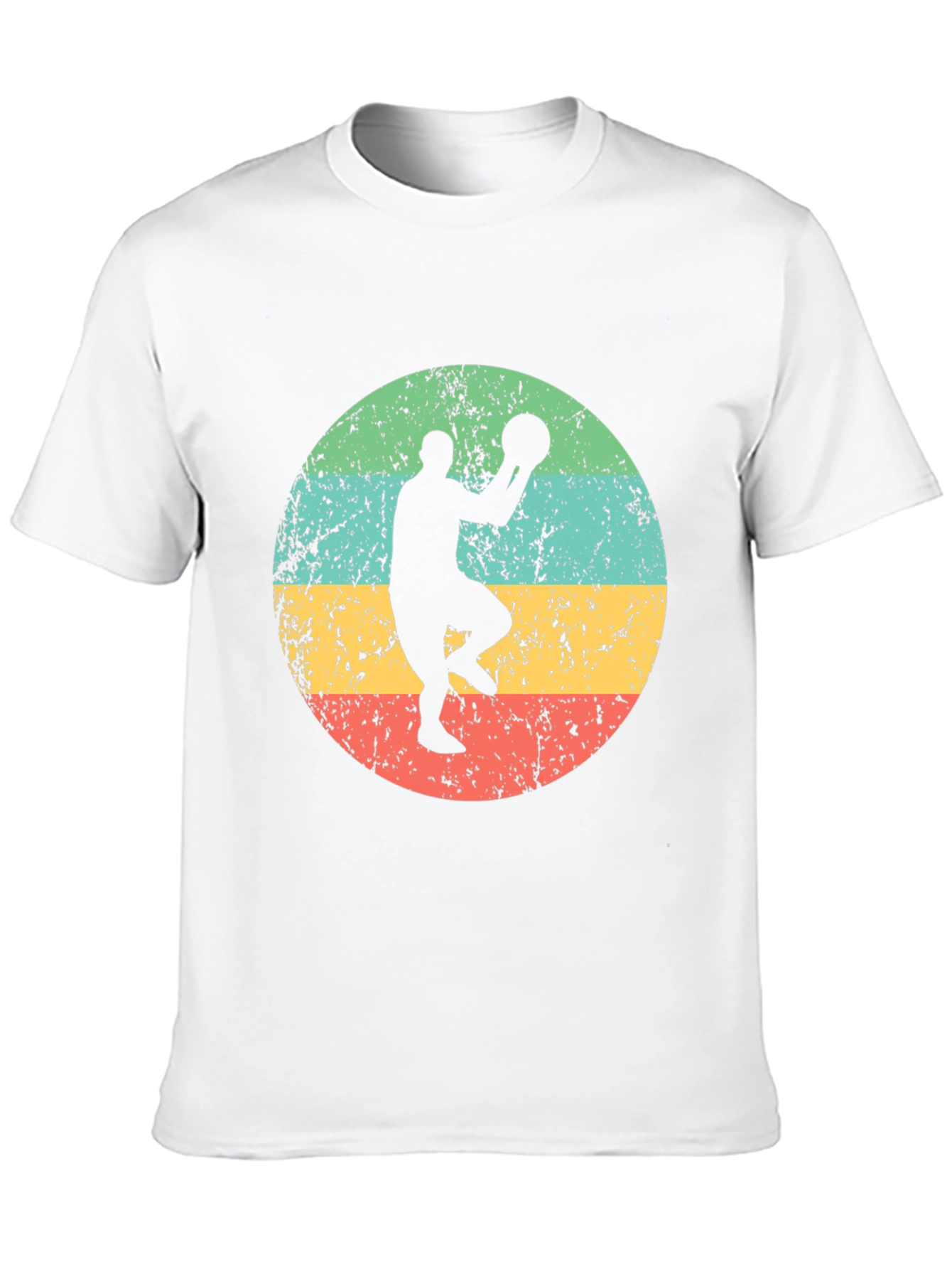 Black Retro Basketball Player Graphic Tee view 10