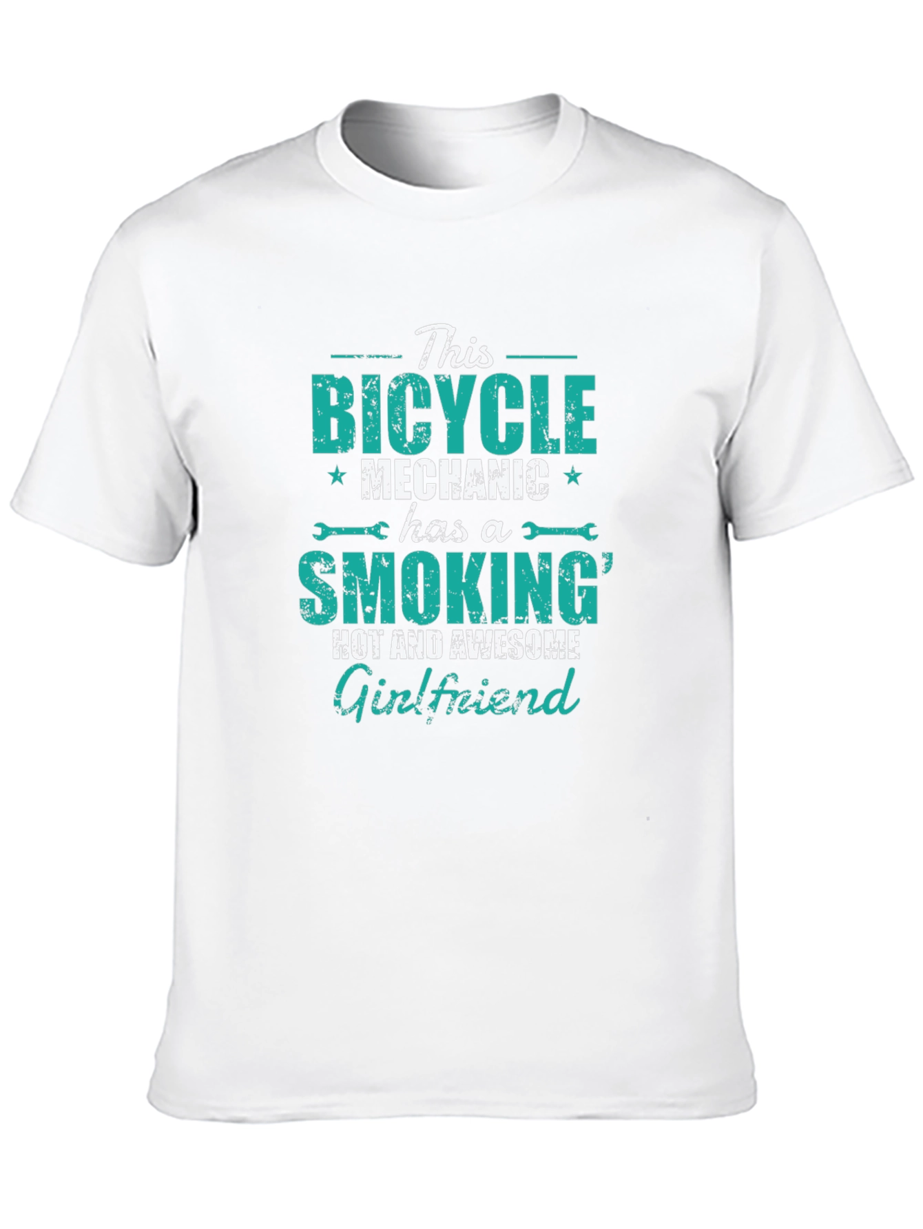 Black Bicycle Mechanic Funny Graphic T-Shirt view 10