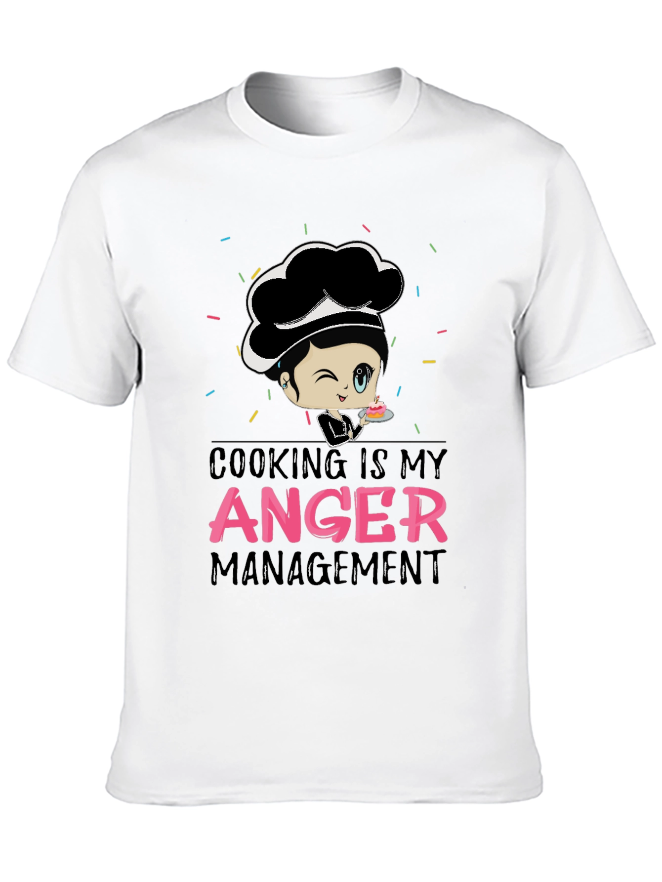 Black Cooking Is My Anger Management T-Shirt view 10