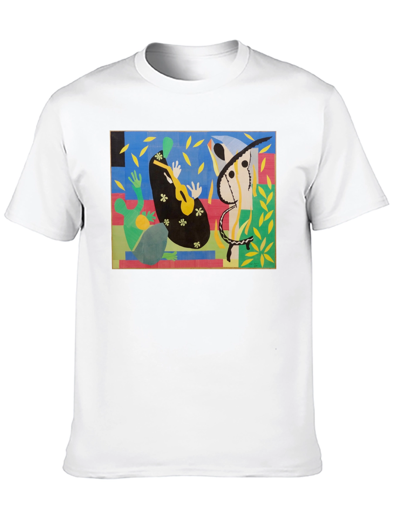 Black Abstract Art T-Shirt - Henri Matisse Inspired view 10