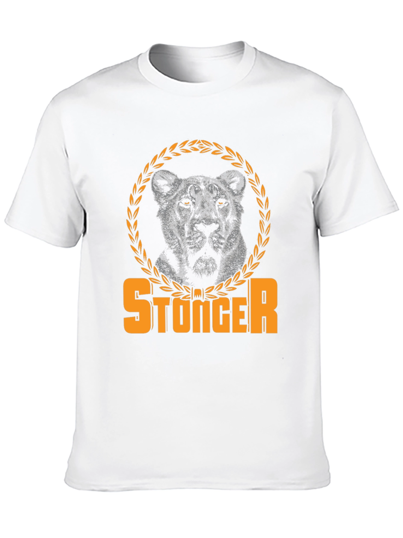 Black Stonger Lion Graphic Tee - Black view 10