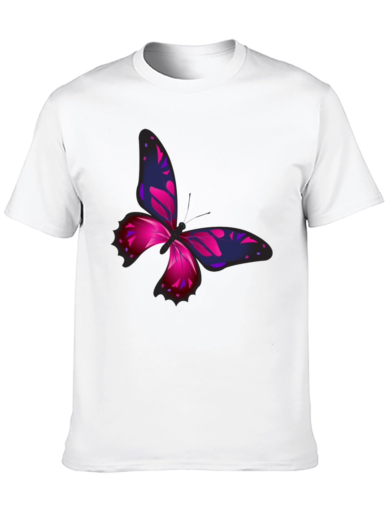 Black Butterfly Graphic Print Black T-Shirt view 10