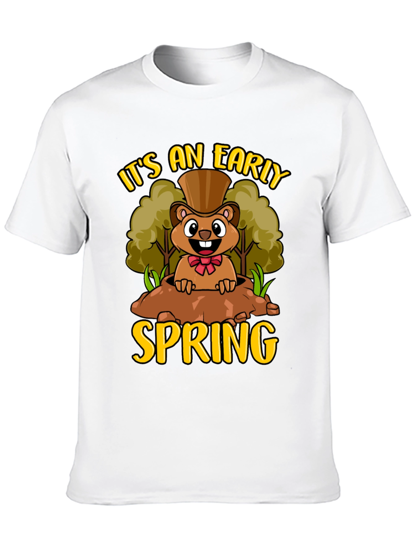Black Early Spring Groundhog T-Shirt view 10
