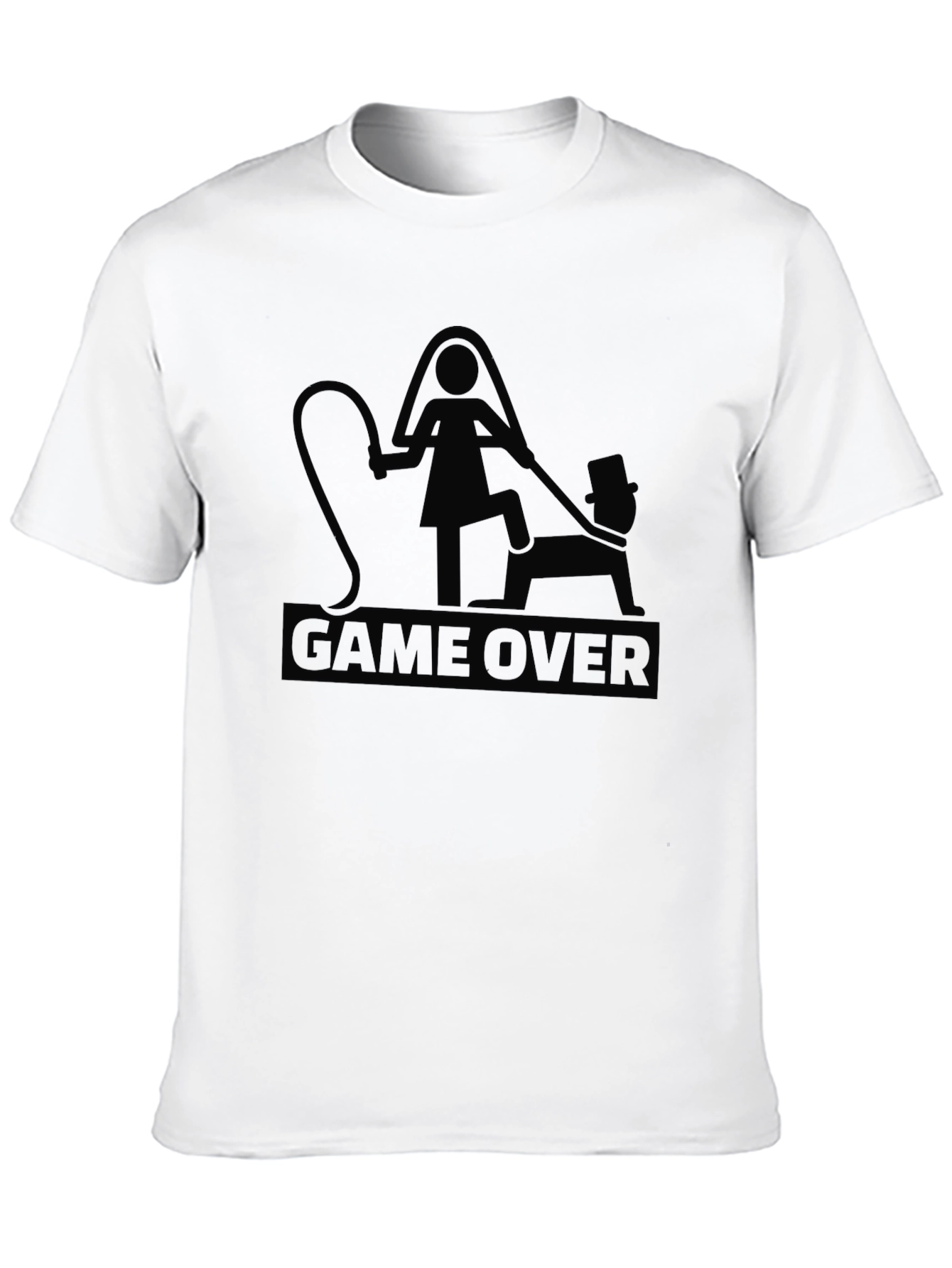 Black Game Over Funny T-Shirt view 10
