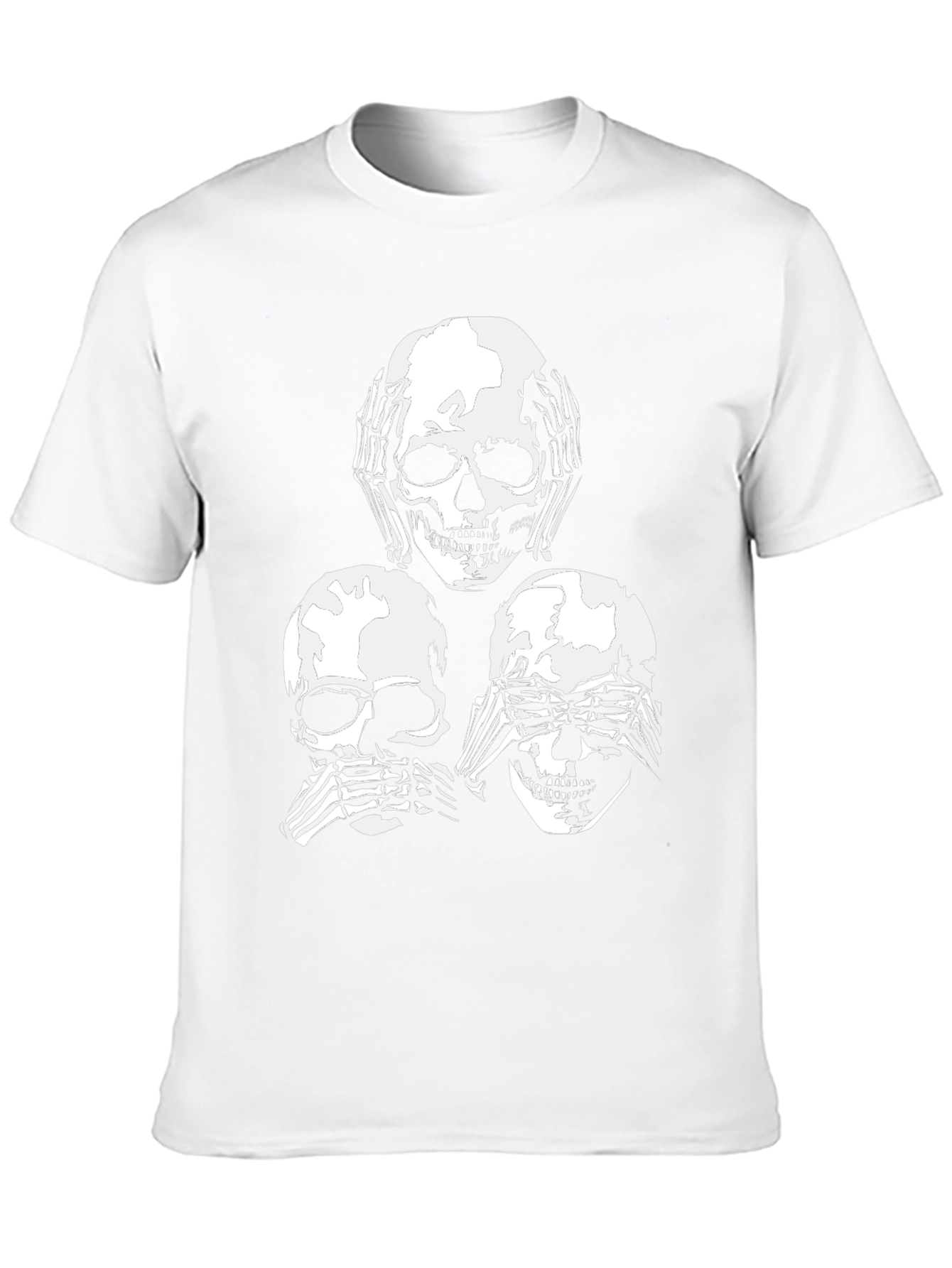Skull Graphic Tee: See No, Hear No, Speak No Evil - 10