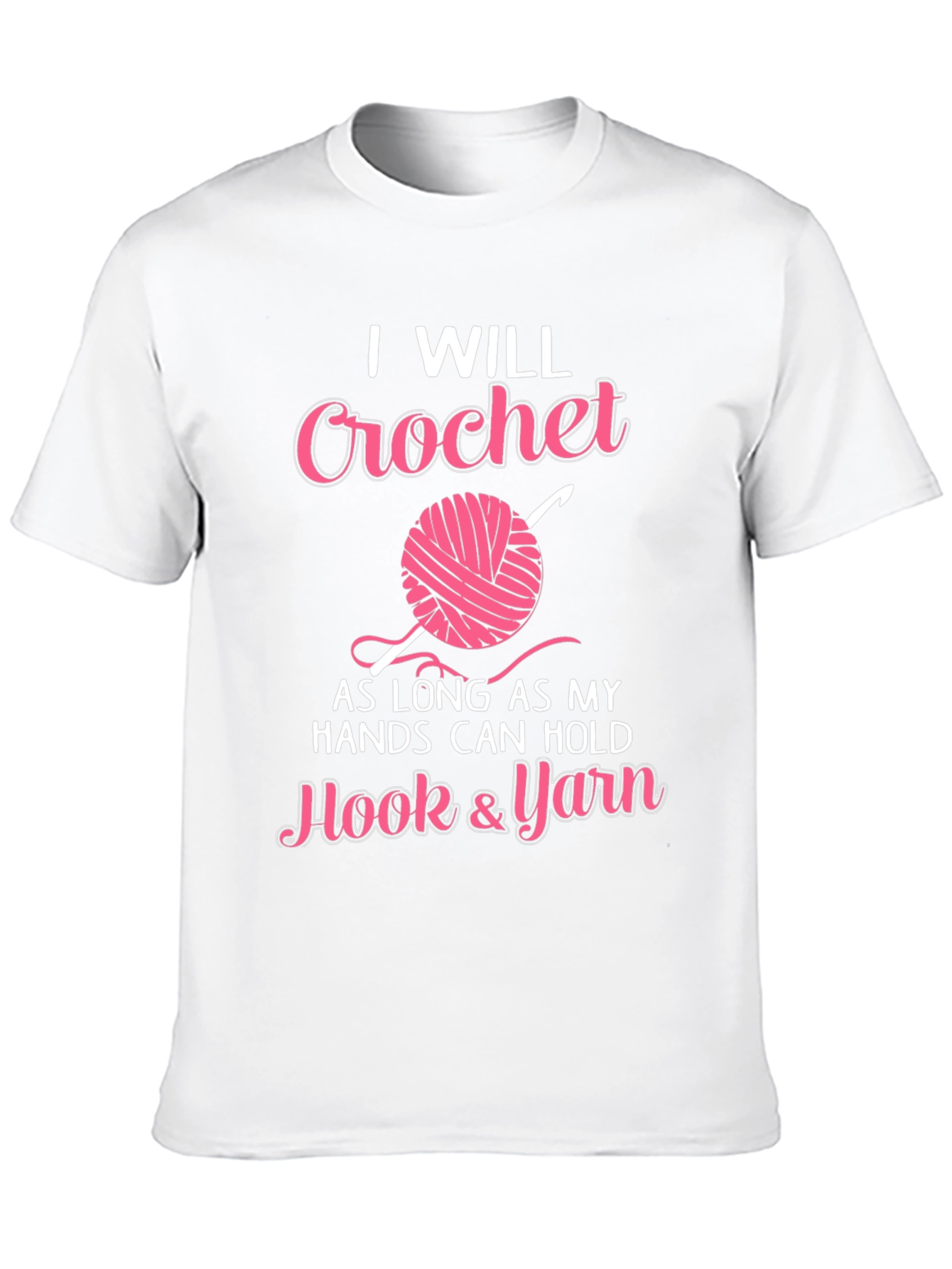 Black Crochet Lover T-Shirt - Hook & Yarn Design view 10